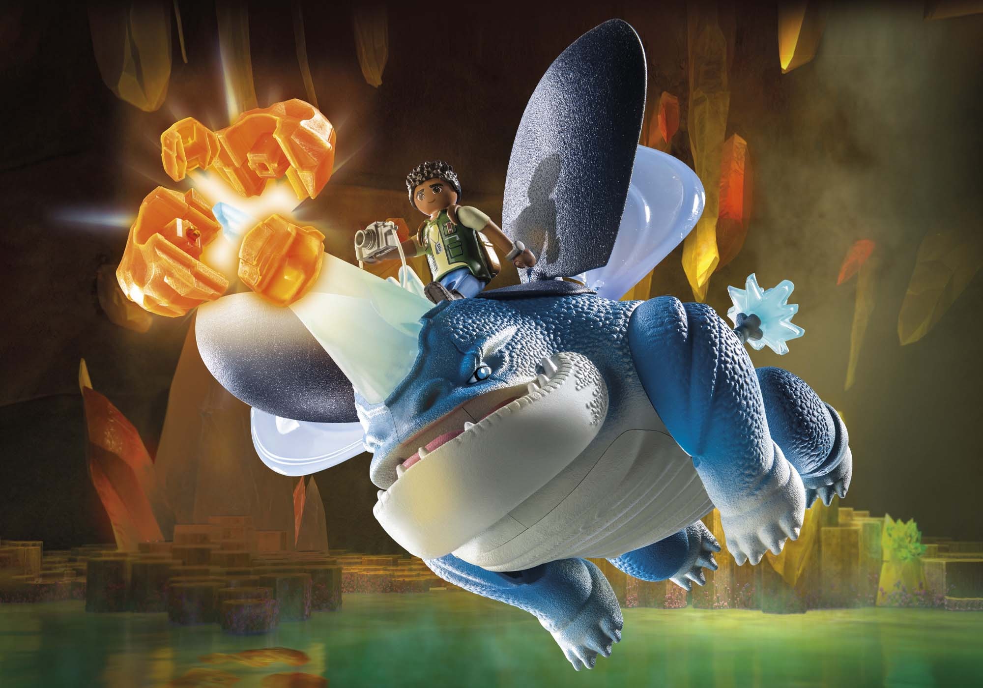 Playmobil® Konstruktions-Spielset »Dragons: The Nine Realms - Plowhorn & D'Angelo (71082)«, (17 St.), Made in Germany