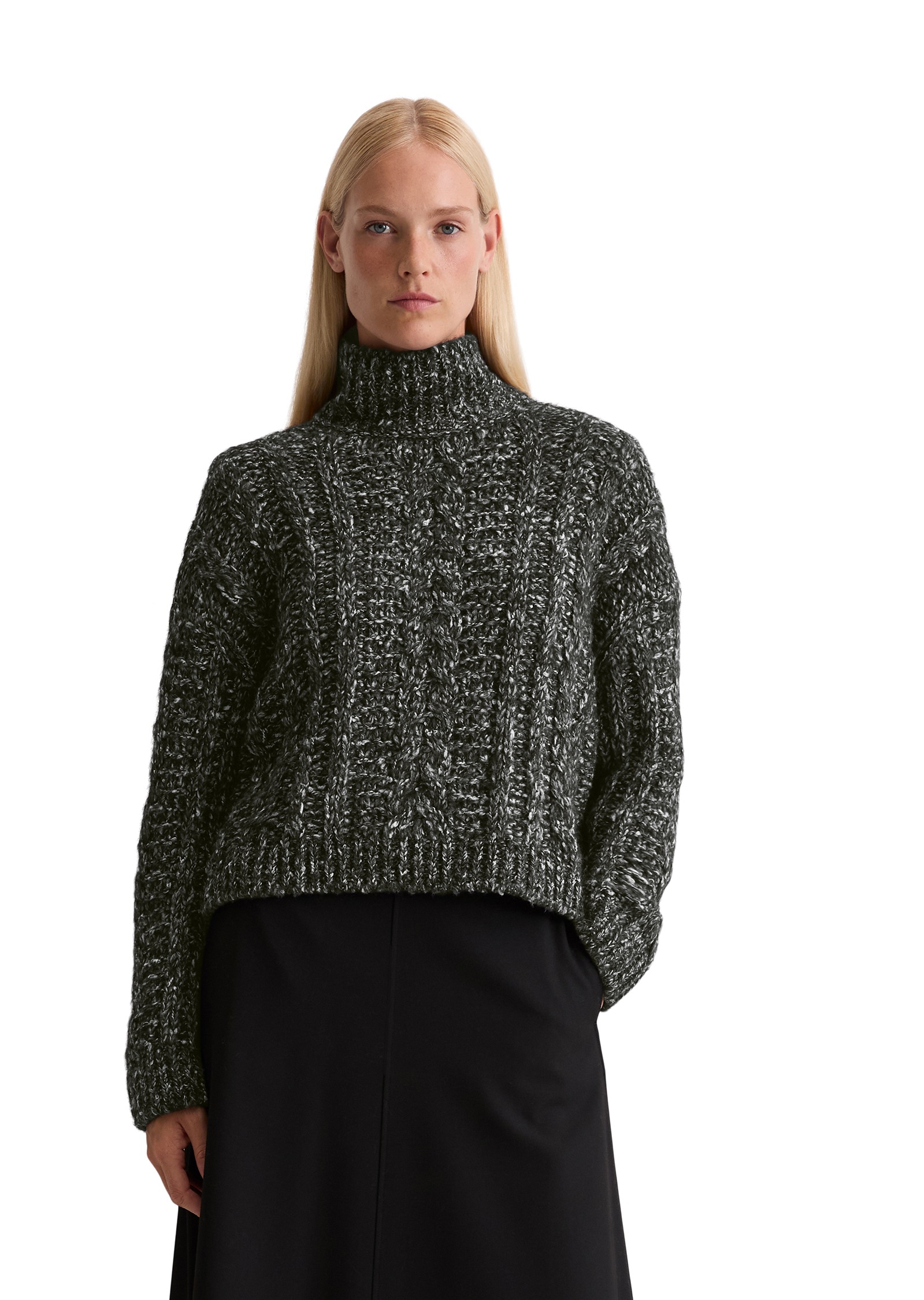 Marc OPolo Strickpullover Stehkragen, oversized fit, Zopfstrick günstig online kaufen