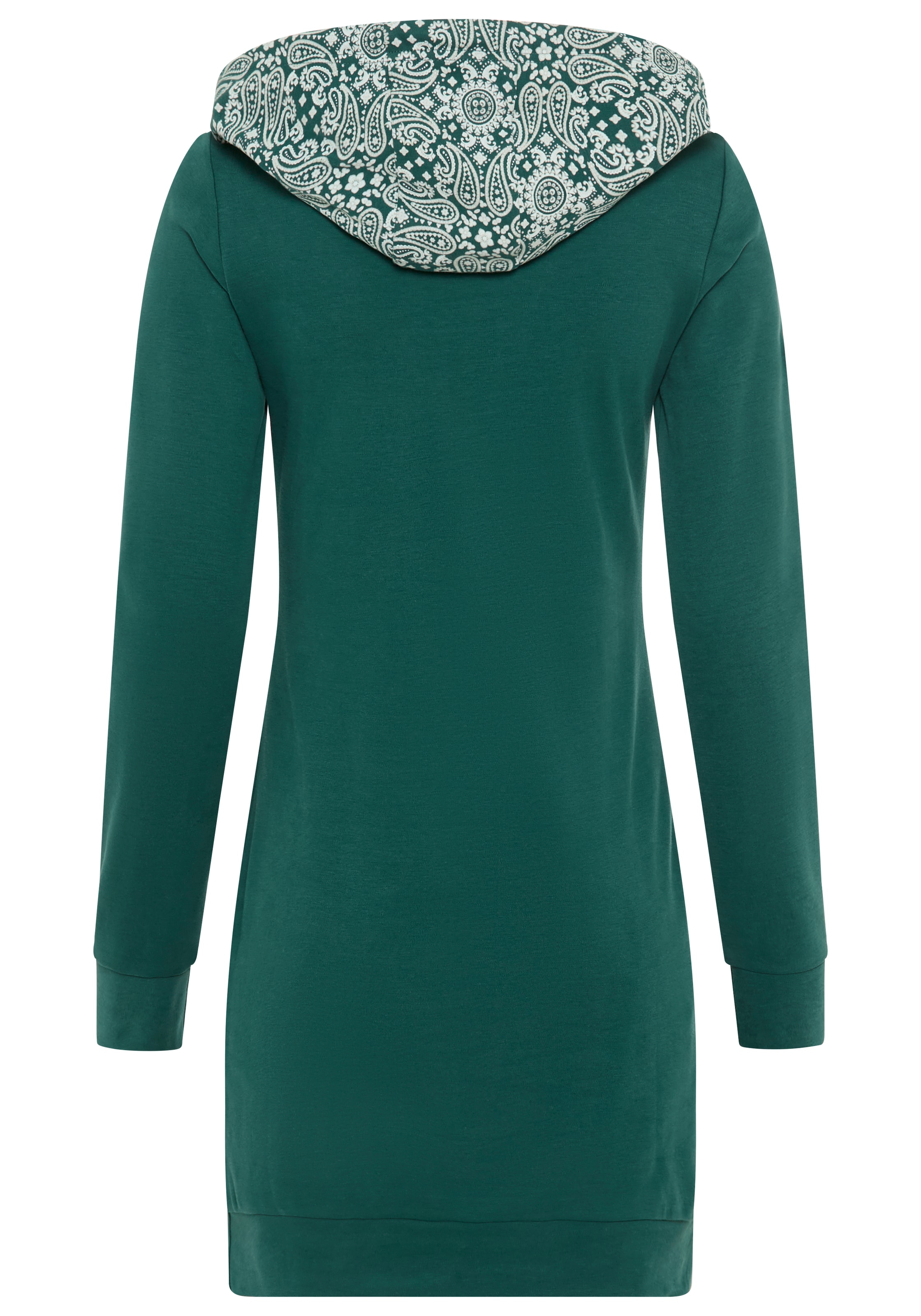 KangaROOS Sweatkleid, mit Allover-Print Kapuze