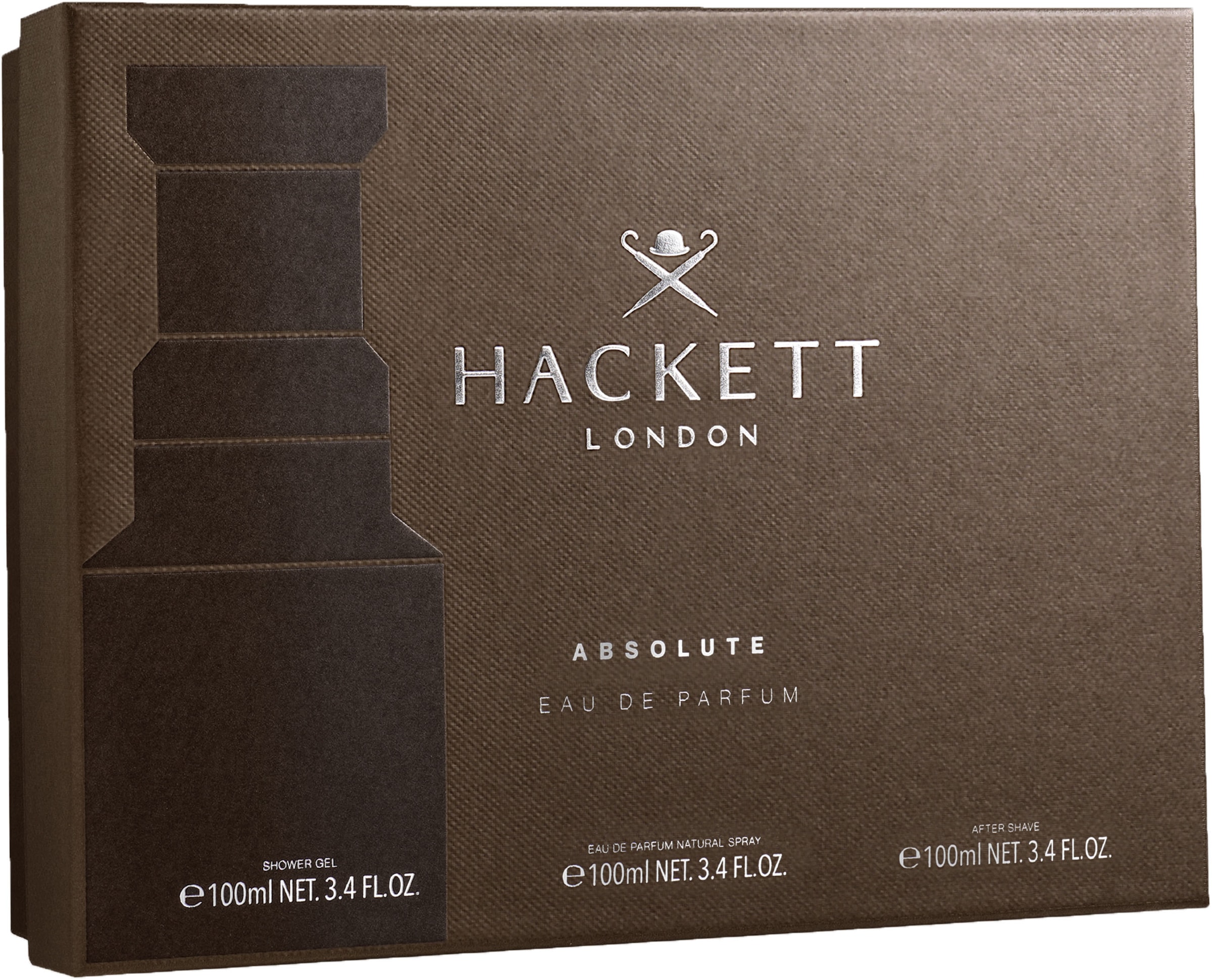 Hackett London Duft-Set »HACKETT ESSENTIAL Gift Set 100ml EdP + SG 100ml + Pen Spray 10ml«, (Set, 3 tlg.)