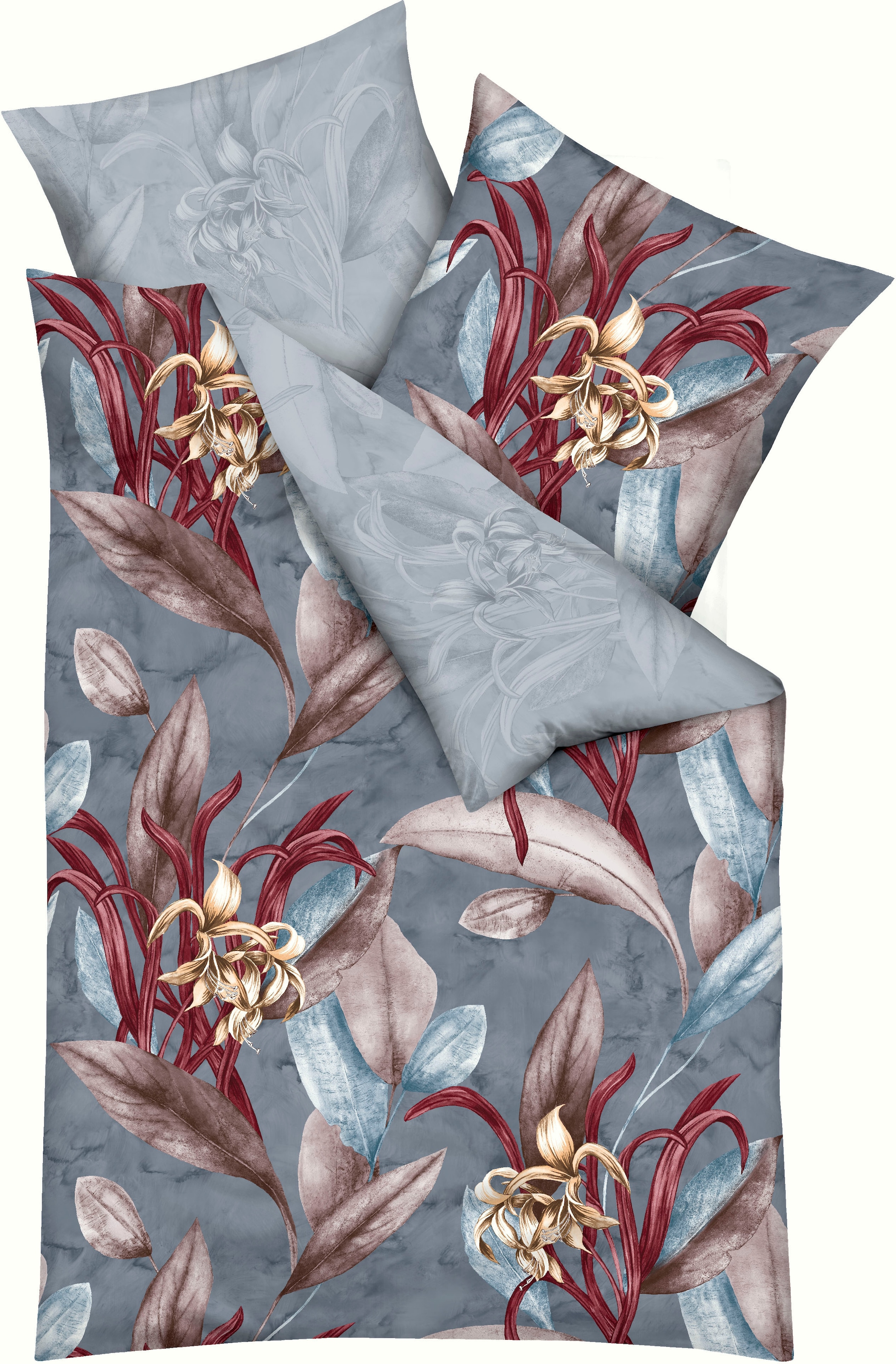 Kaeppel Bettwäsche "Asmara" 2 Stk. tlg. Mit großen Blumen günstig online kaufen