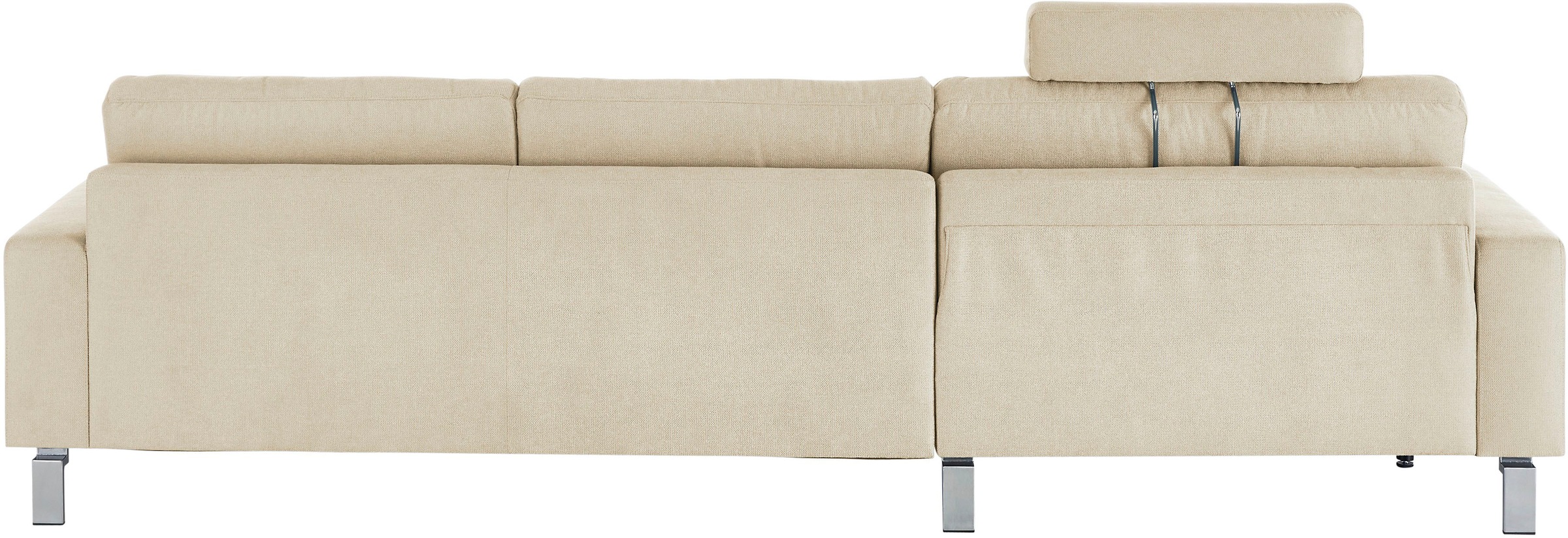 3C Candy Ecksofa »Lecce, wahlweise PUR-Schaumstoff oder Tonnentaschenfederkern«, Bett im 2,5-Sitzer, teilmotorische Schlaffunktion im Longchair, L-Form