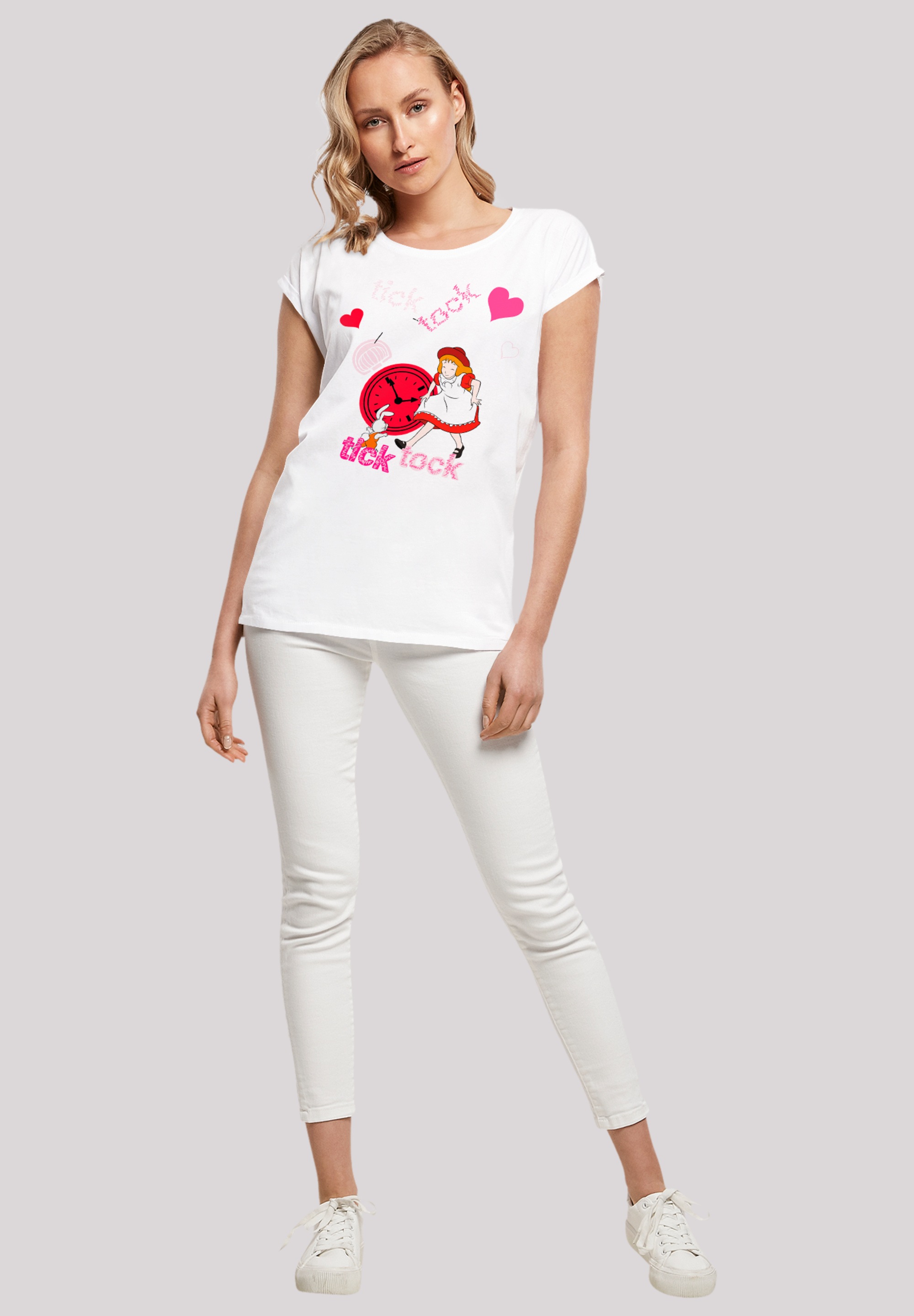 F4NT4STIC T-Shirt »Alice im Wunderland Tick Tock«, Retro, Heroes of Childhood, TV Serie