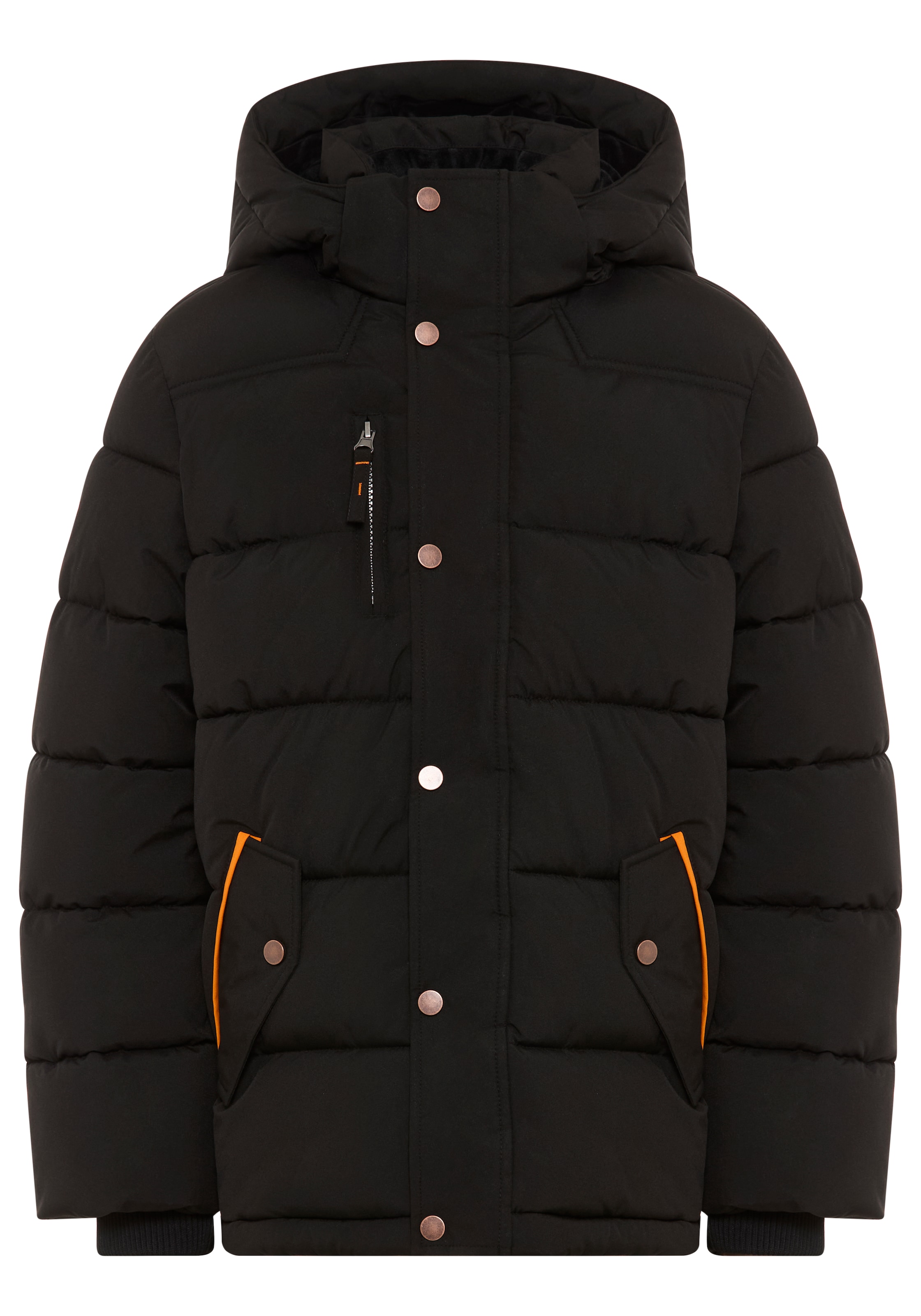 KIDSWORLD Outdoorjacke »Winterwarme Jacke, gesteppt«, mit Kapuze, Trendige Winterjacke mit refklektierenden Details