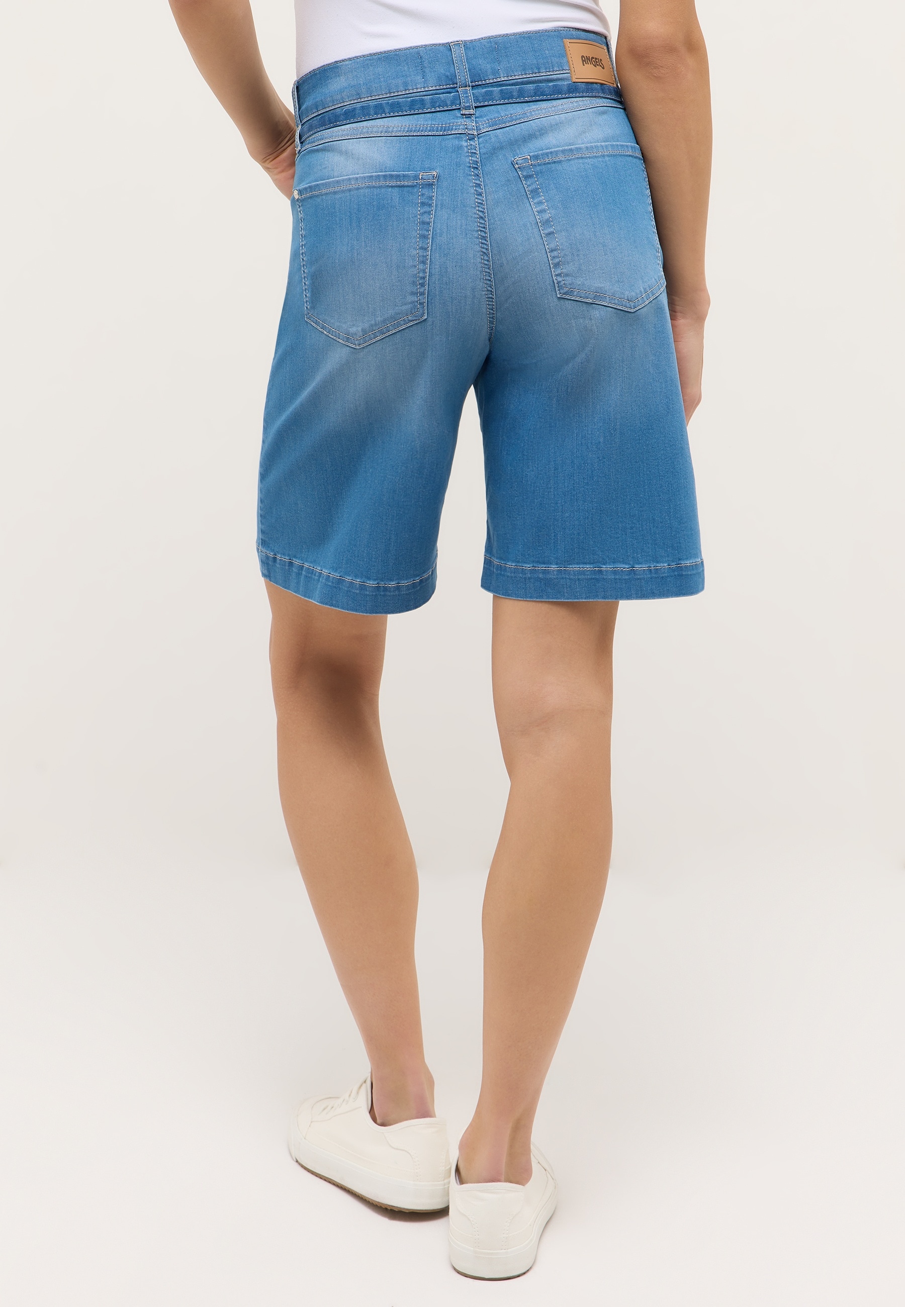 ANGELS Jeansbermudas »LIA CITY« mit Stretch und Bindeband aus Denim