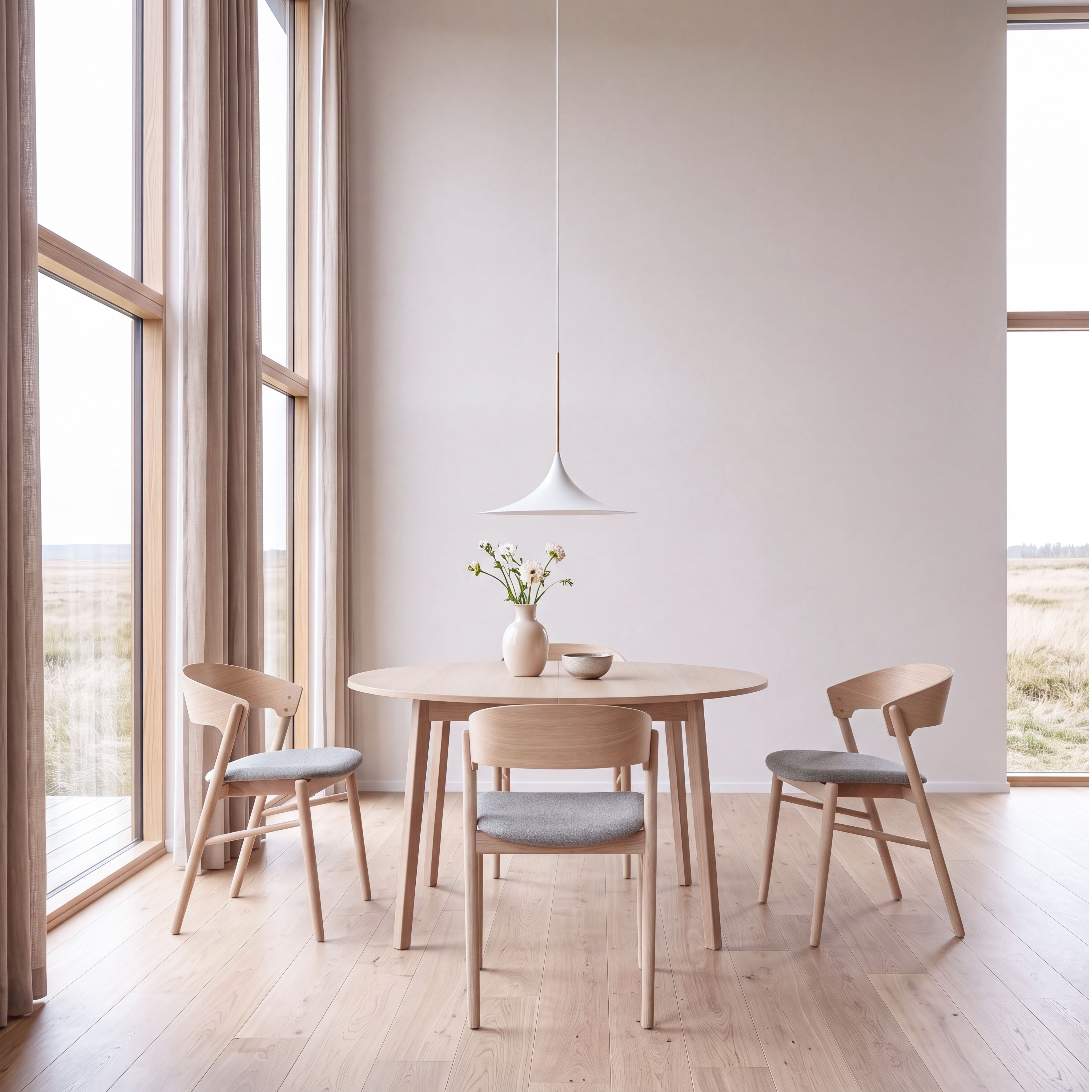 Hammel Furniture Esstisch "Basic Single, rund/oval, ausziehbar Ø130–228 cm, mit 2 Einlegeplatten" Ø130/228 cm, Melamin / Massivholz, stabiler dänische Design Tisch