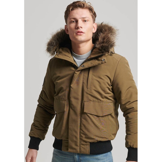 Superdry Steppjacke »EVEREST HOODED PUFFER BOMBER«, mit Kapuze ▷ bestellen  | BAUR