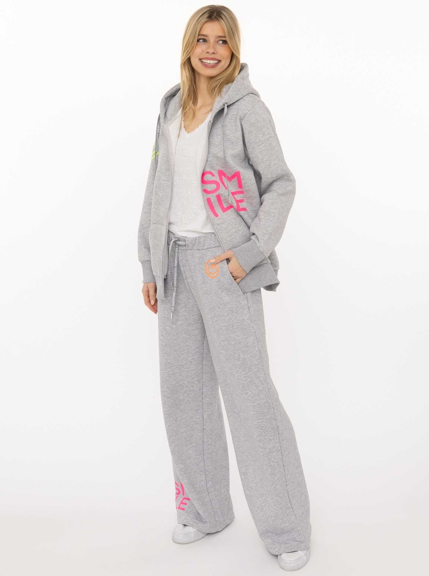 Zwillingsherz Sweathose ""Alissa"" mit Print und Neon Stickerei, Kordel und günstig online kaufen