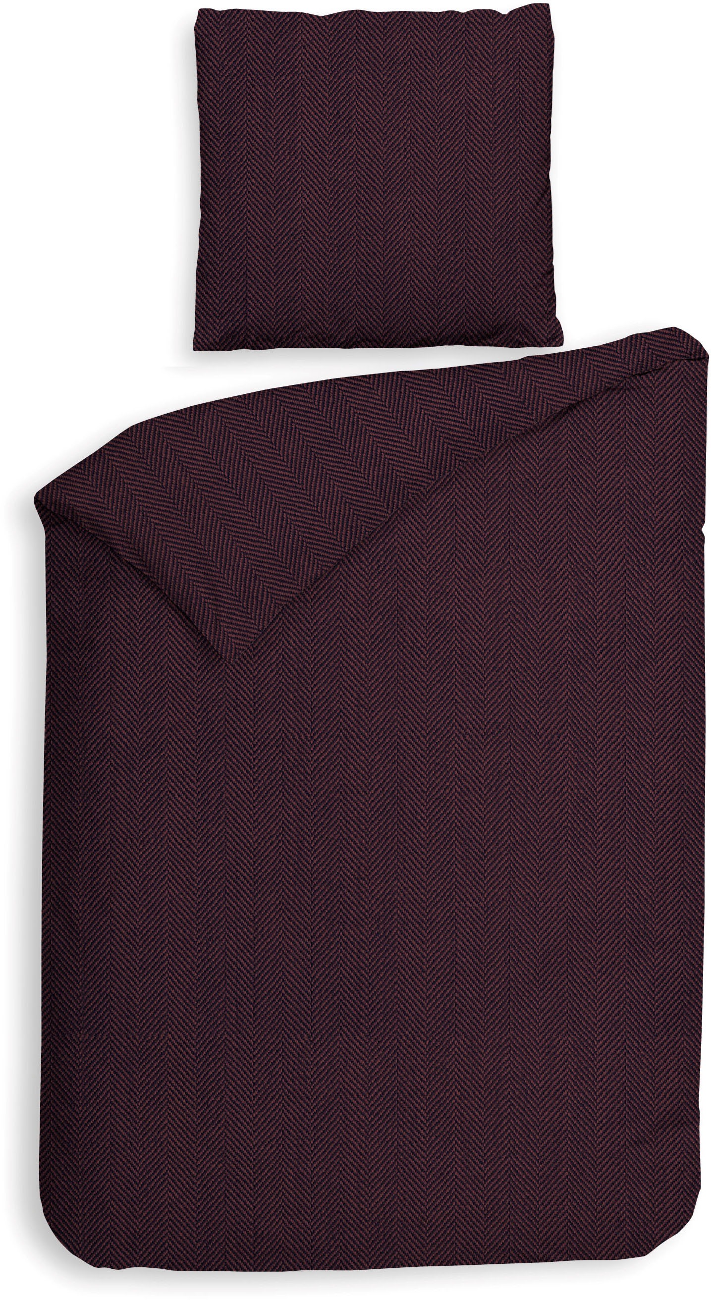 Heckett & Lane Bettwäsche "Spina" 2 Stk. tlg. Fischgrät Muster, 100% Baumwo günstig online kaufen