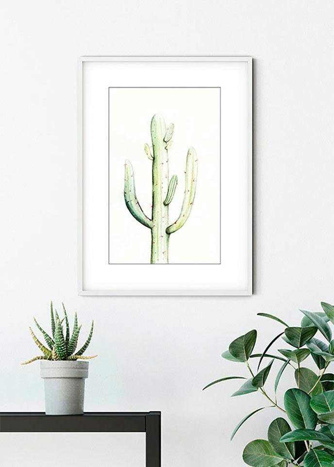 Komar Bild »Saguaro Watercolor« Blätter | Pflanzen 1 Stk. tlg. Wandbild zur Dekoration - ohne Rahmen
