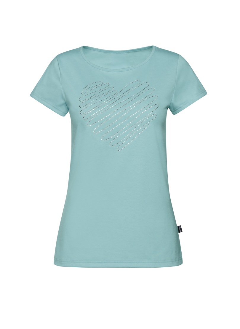 Trigema T-Shirt "TRIGEMA Slim Fit T-Shirt mit glitzerndem Herz-Printmotiv", günstig online kaufen