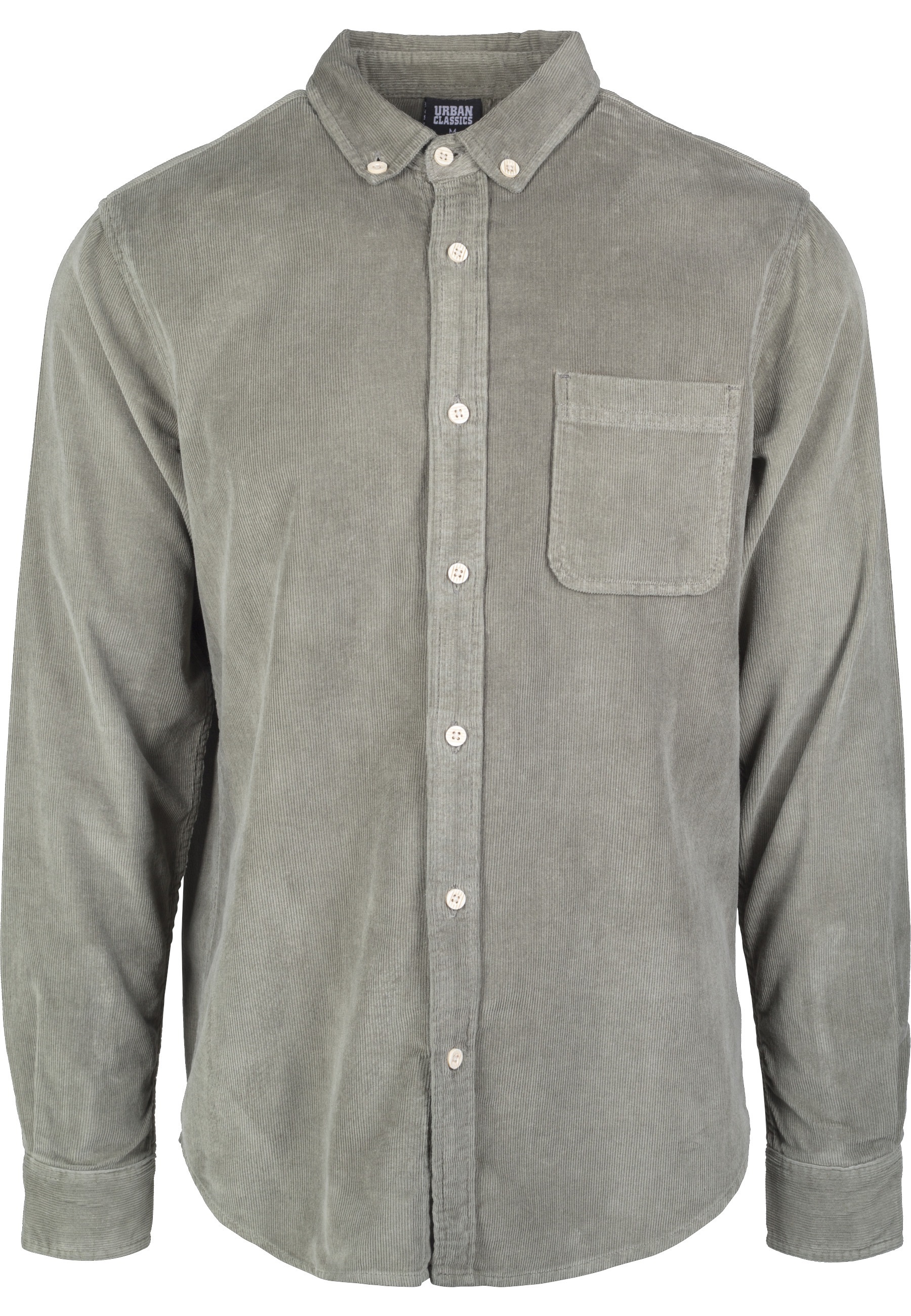 URBAN CLASSICS Langarmhemd "Urban Classics Herren Corduroy Shirt" 1 Stk.