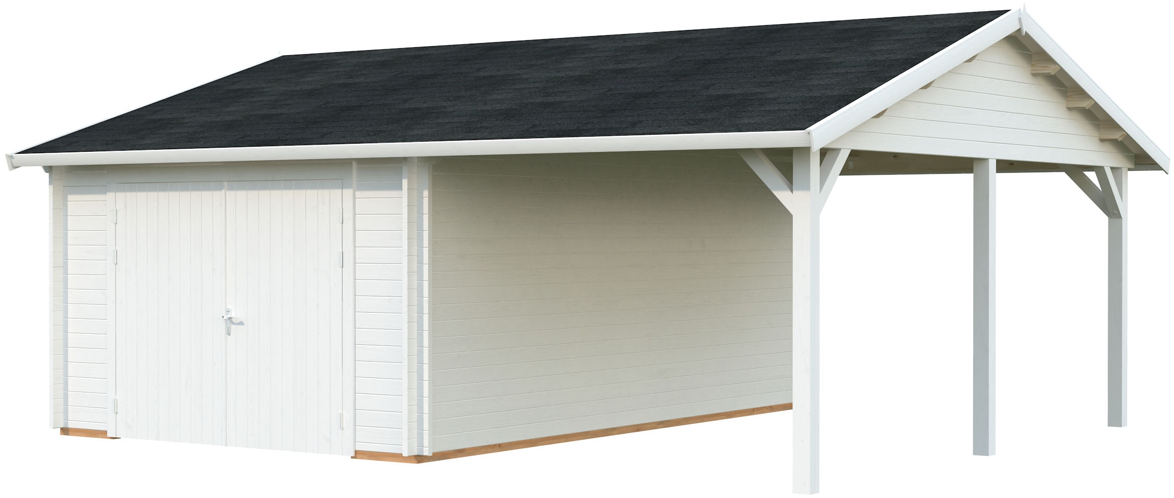 Palmako Garage "Roger, mit Holztor" BxTxH: 703x619x316 cm