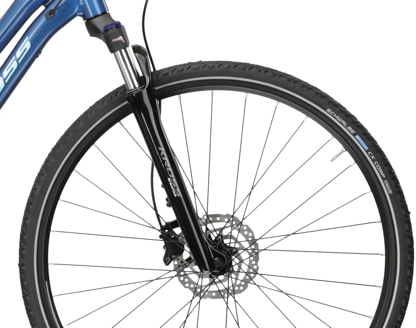 Kross Crossrad »KROSS Crossbike Evado 6.0 28" blau 27 Gänge«, 27 Gang, Shimano, Alivio M3100 Schaltwerk, Kettenschaltung