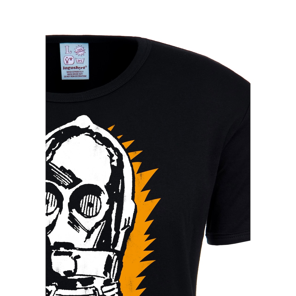 LOGOSHIRT T-Shirt »C-3PO«, mit lizenziertem Originaldesign