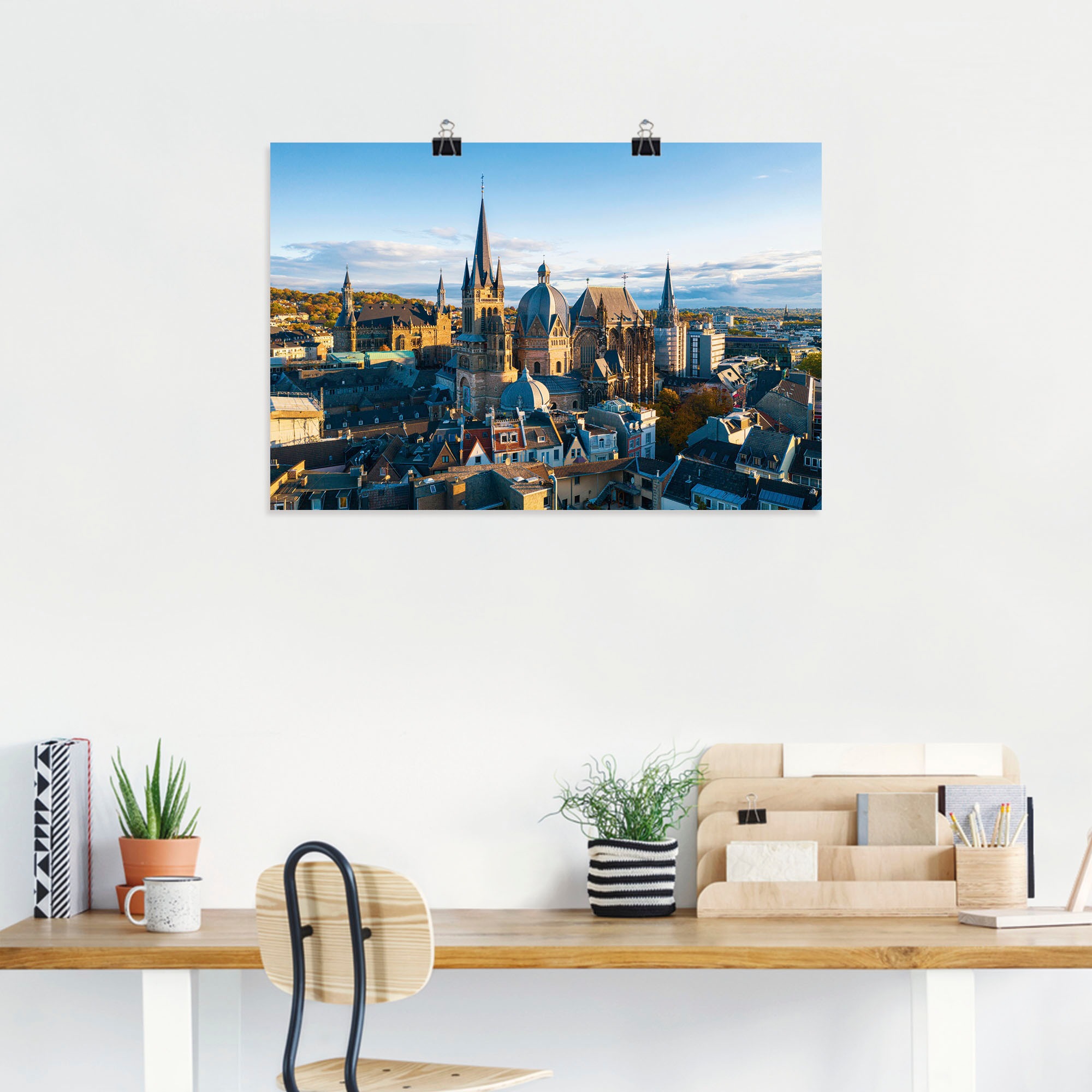 Artland Wandbild »Aachen Skyline II«, Aachen, (1 St.), als Alubild, Leinwandbild, Wandaufkleber oder Poster in versch. Größen