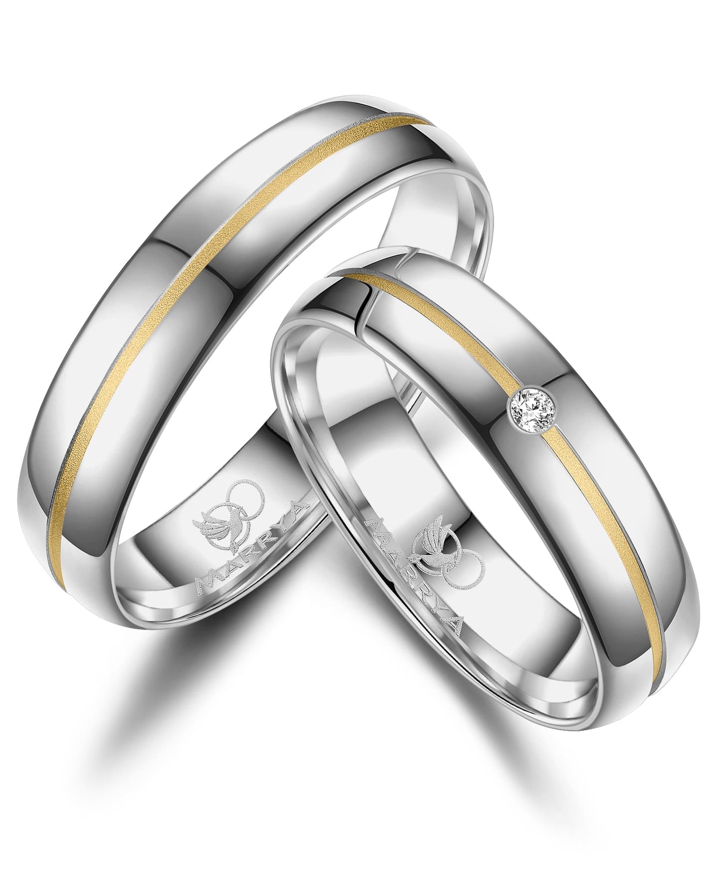 Marrya Partnerring »Silber Ringe Trauringe Eheringe Partnerringe«