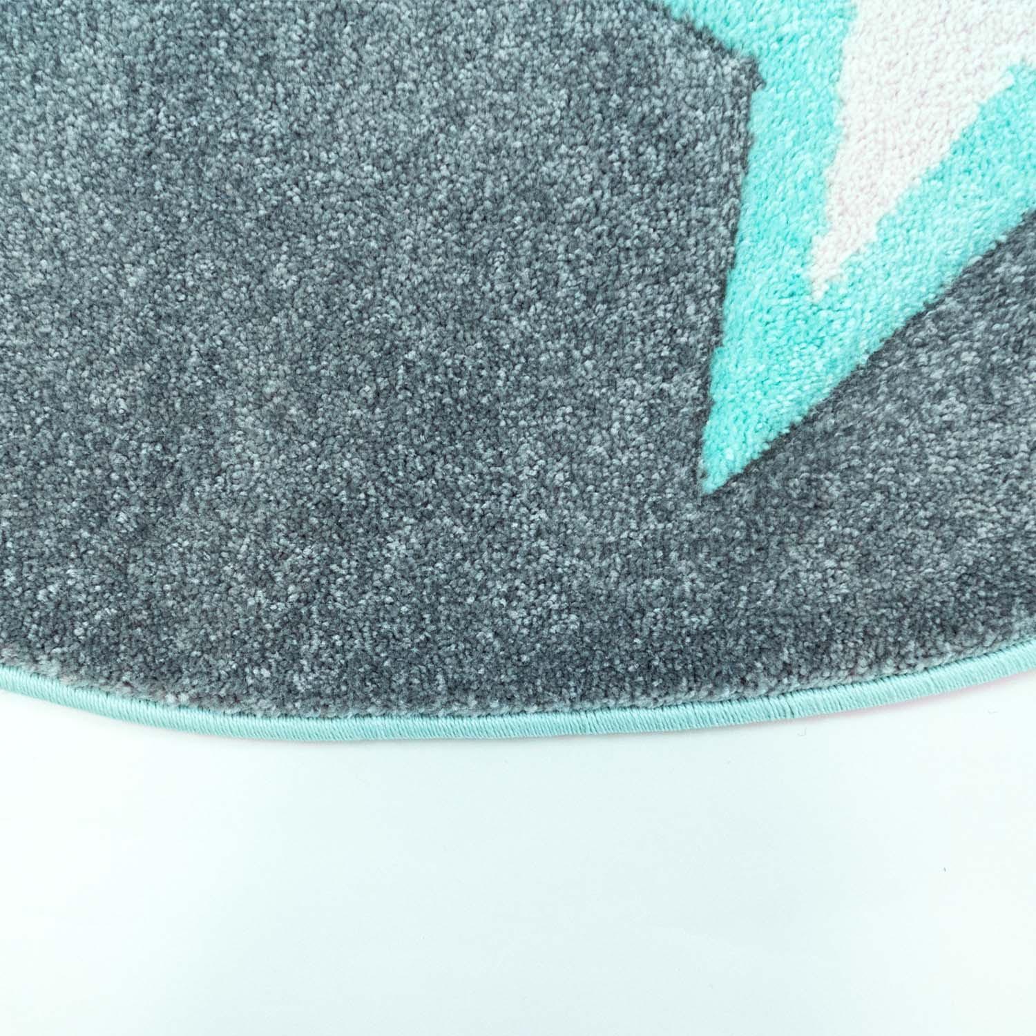 Carpet City Kinderteppich »Bueno Kids 1451«, rund, 13 mm Höhe, Spielteppich, Sterne, 3D-Effekt, Weicher Flor, Pflegeleicht