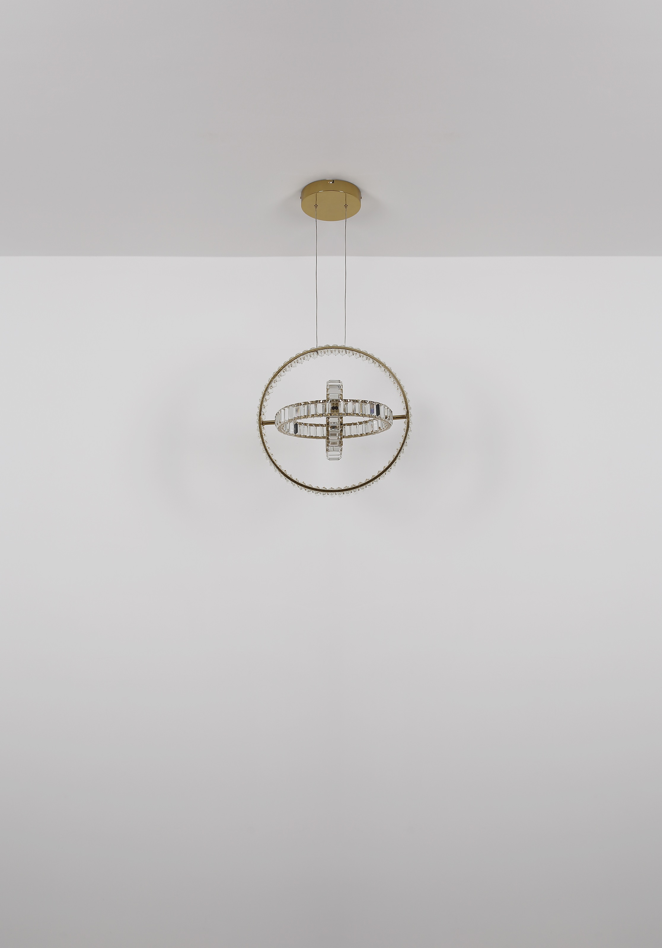 GLOBO LIGHTING Hängeleuchte »NEIL« LED-Modul 1 Stk. LED Kristall Hängeleuchte für Esszimmer gold