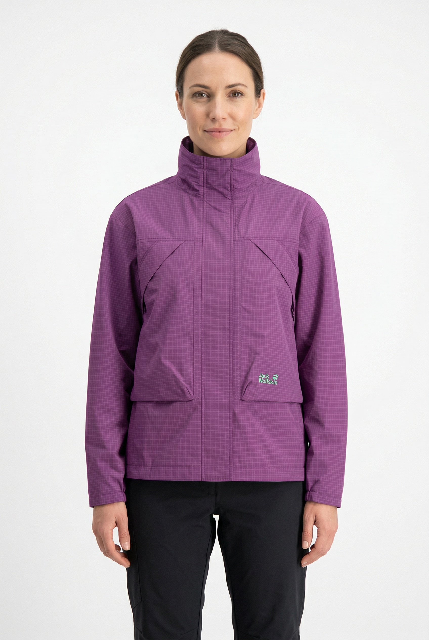 Jack Wolfskin Funktionsjacke "FIND THE WILD JKT W" mit hohem Stehkragen, winddicht, atmungsaktiv