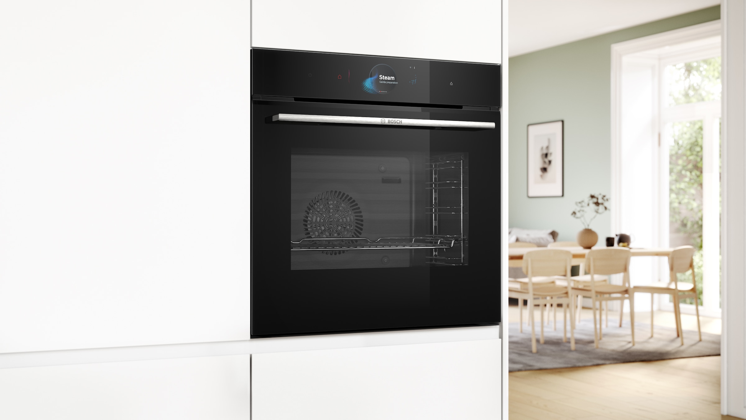 BOSCH Dampfbackofen Serie 8 »HSG7384B2« mit Teleskopauszug nachrüstbar