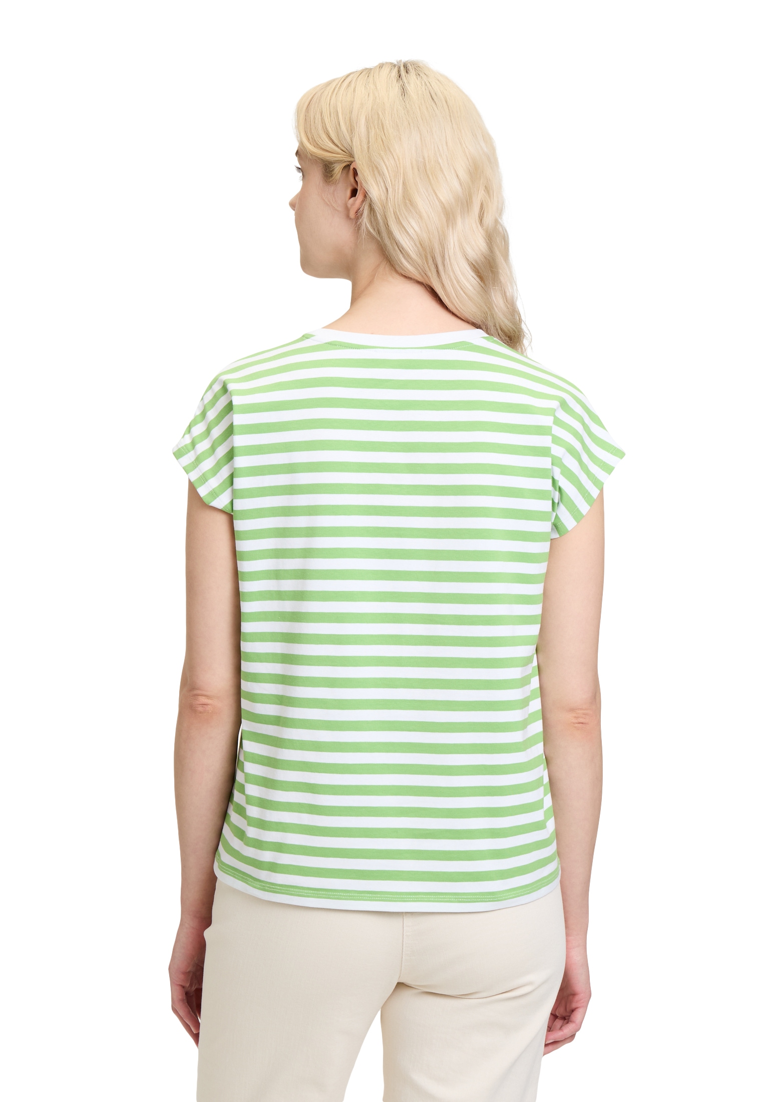 Betty Barclay Kurzarmshirt »Betty Barclay Basic Shirt mit Streifen«, (1 tlg.), Materialmix