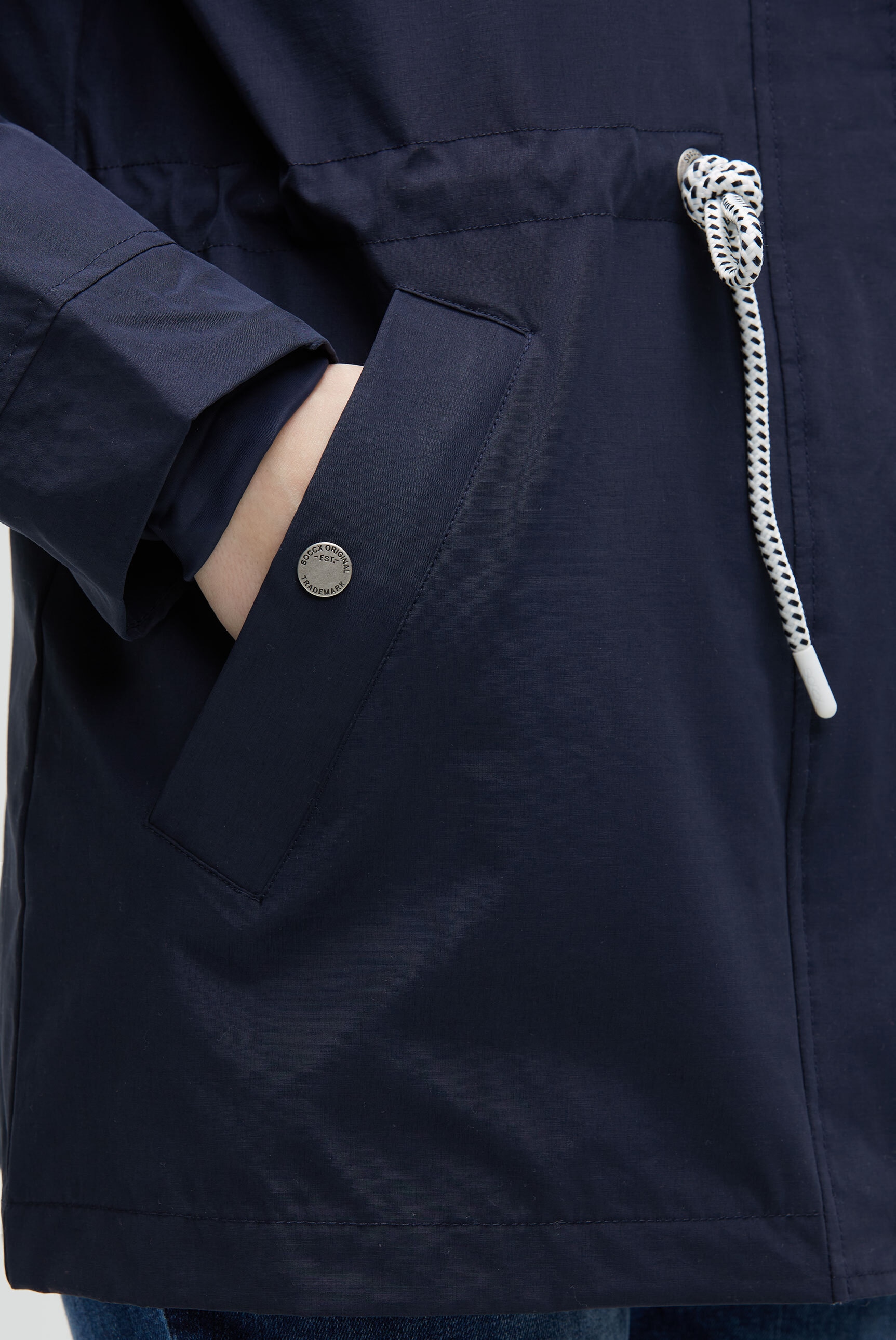 SOCCX Funktionsjacke mit Kapuze mit Windbreaker-Bündchen und Waterproof-Eingrifftaschen