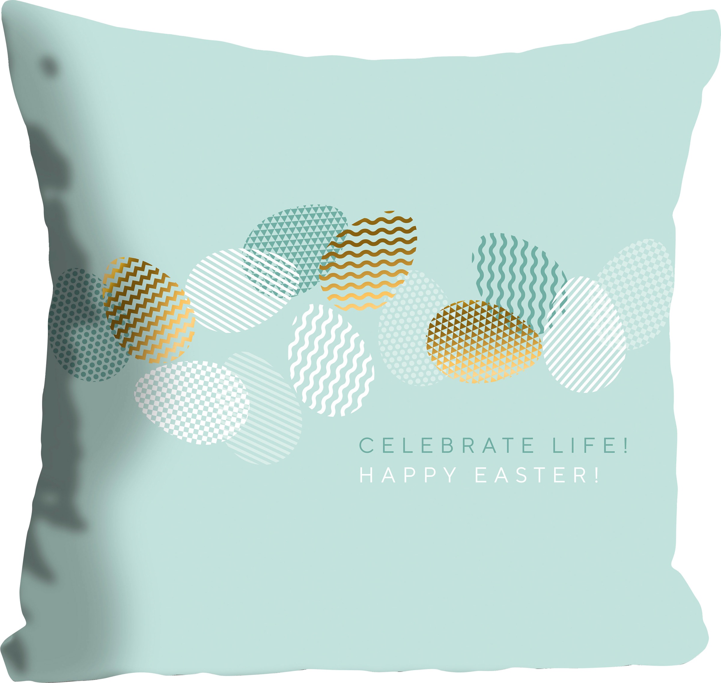 queence Dekokissen "CELEBRATE LIFE" mit bunten Ostereiern günstig online kaufen