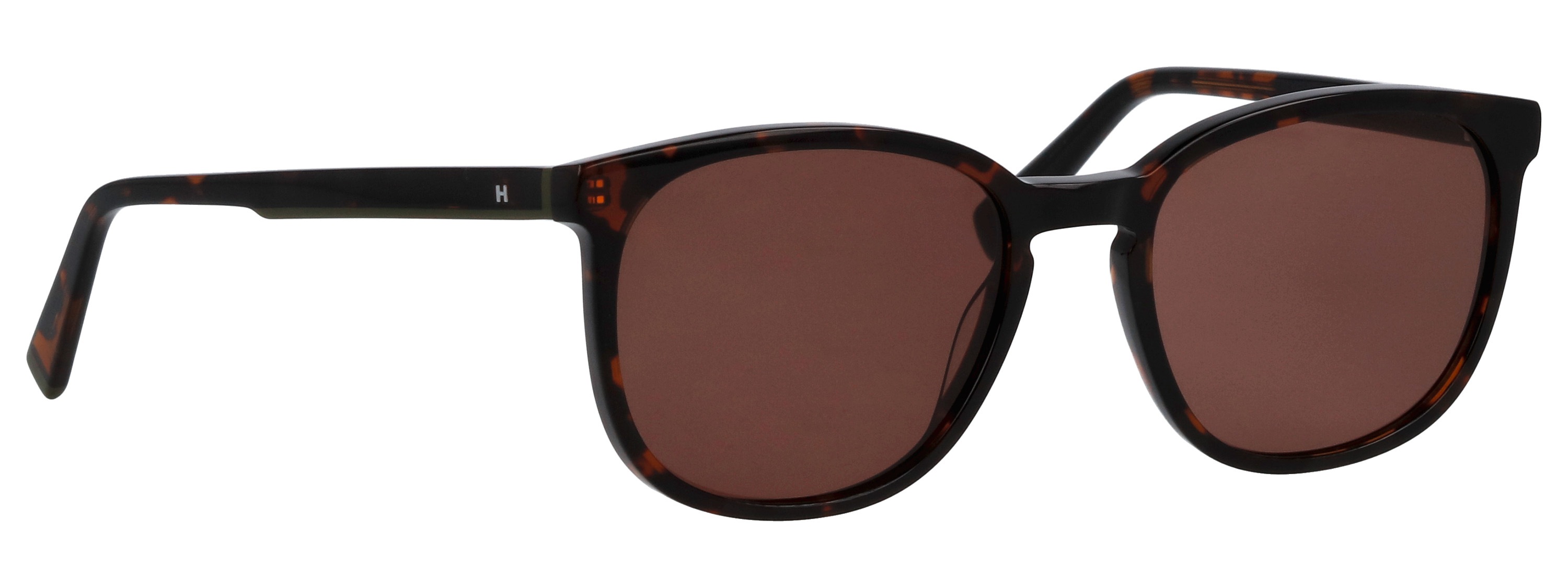 Thumbnail - HUMPHREY´S eyewear Sonnenbrille "588183", Form Trapez, olivfabenen Akzenten am Bügel, adc uv 400