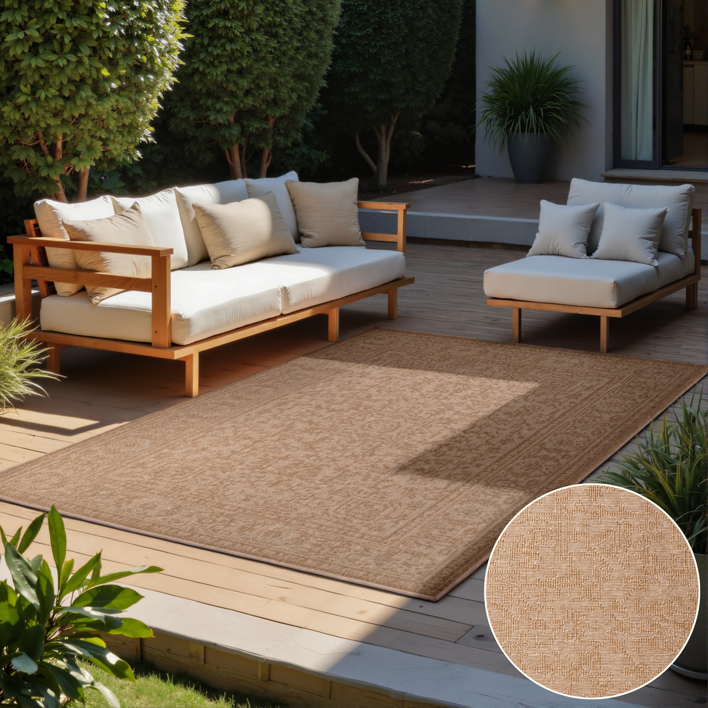 HANSE Home Outdoorteppich "Kona Wendeteppich" rechteckig 5 mm Höhe In und Outdoor, Flachgewebe, wetterfest, pflegeleicht, robust