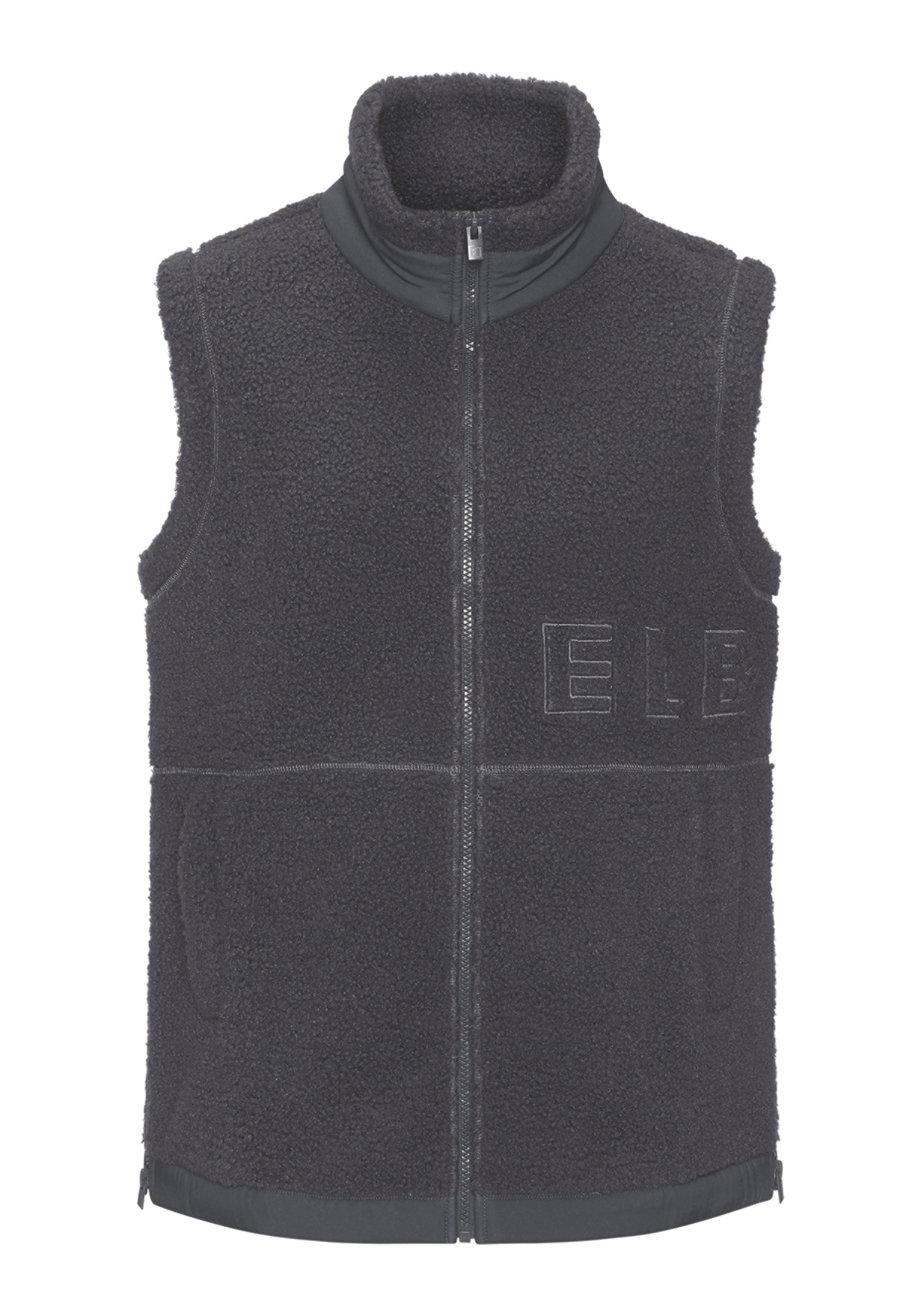 Elbsand Fleeceweste mit großer Schriftzug-Stickerei günstig online kaufen