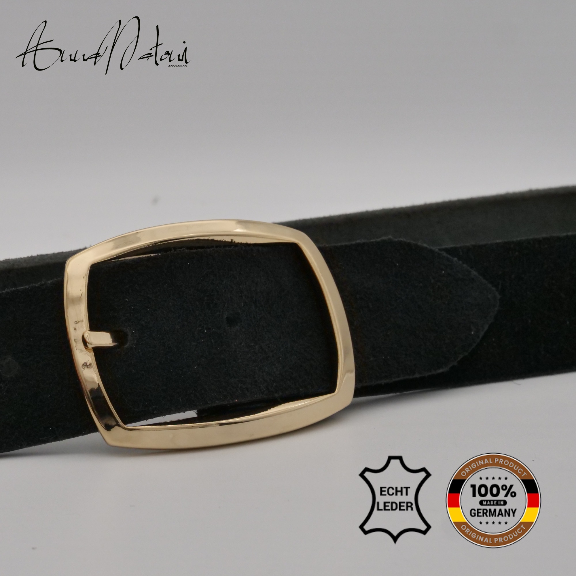 AnnaMatoni Ledergürtel "AnnaMatoni Damen Ledergürtel in hochwertigem Velour günstig online kaufen