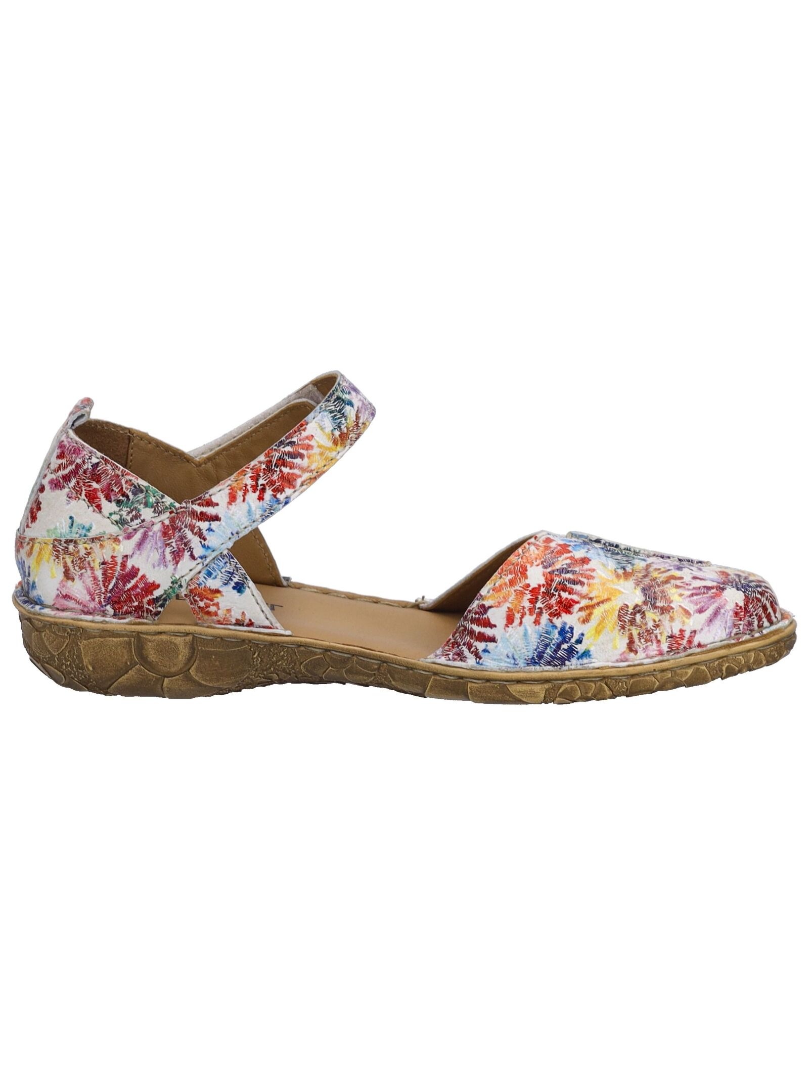 Riemchensandale JOSEF SEIBEL "Josef Seibel Sandalen Leder", Damen, Gr. 40, bunt (multi), Leder, Schuhe Riemchensandale 6