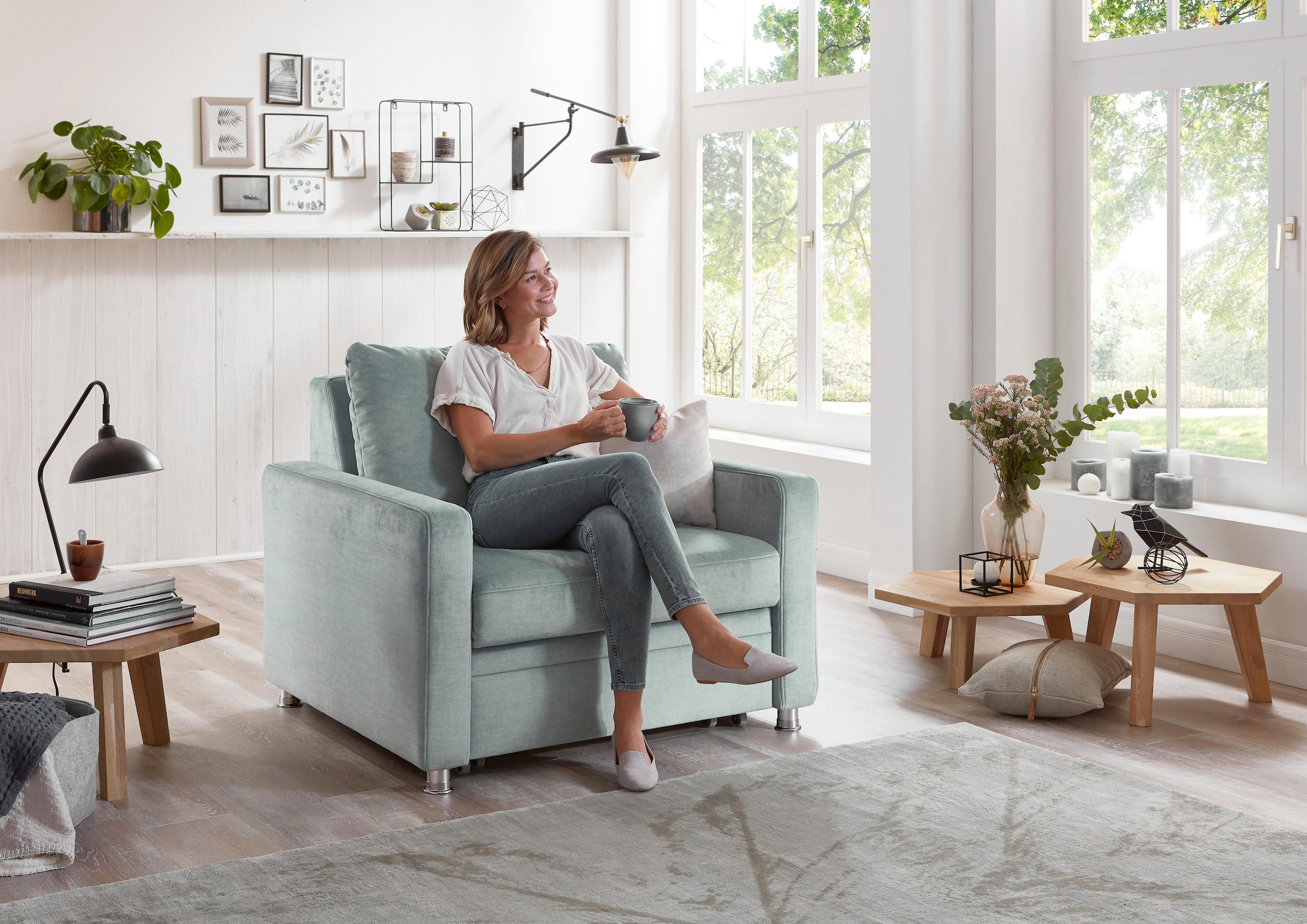 Die PlanBar Schlafsofa »MP-PD19021«, mit Längsschläferfunktion 80x210 cm