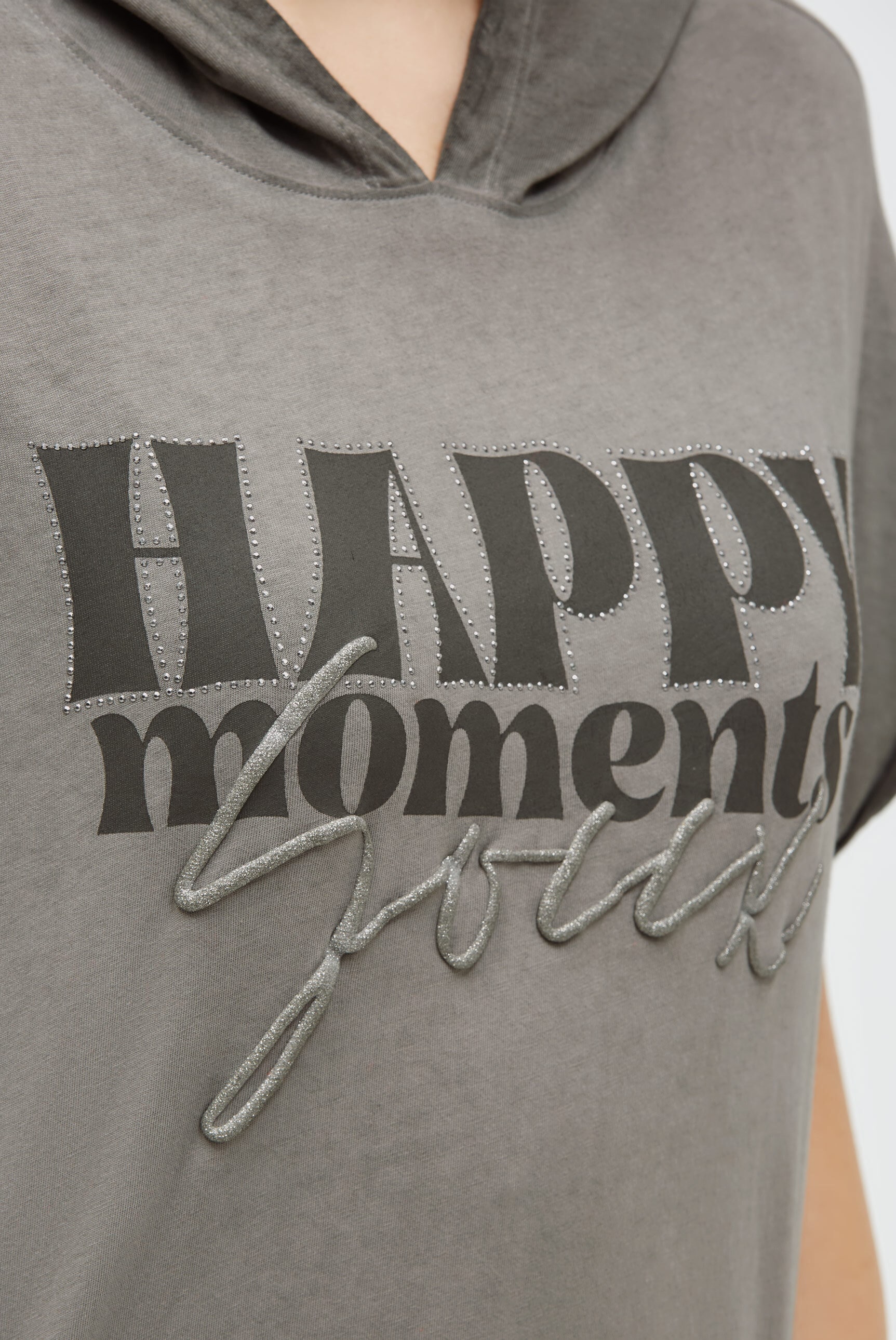 SOCCX Kapuzenshirt mit Bindeband am Saum