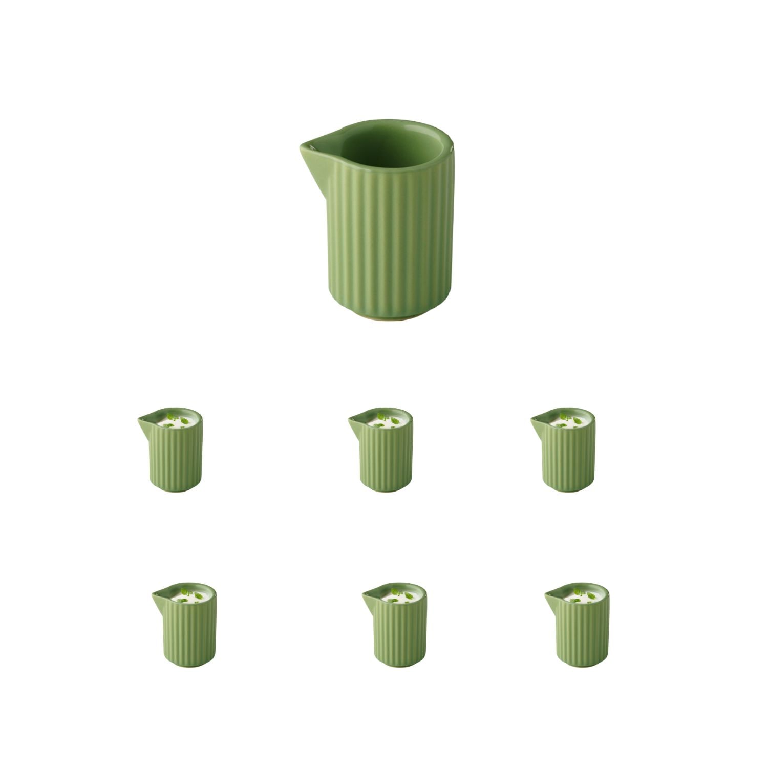 APS Milchkännchen "THE GRID, 6 Stück" 0,04 l Set, 6 Stk. tlg. 40 ml Porzellan