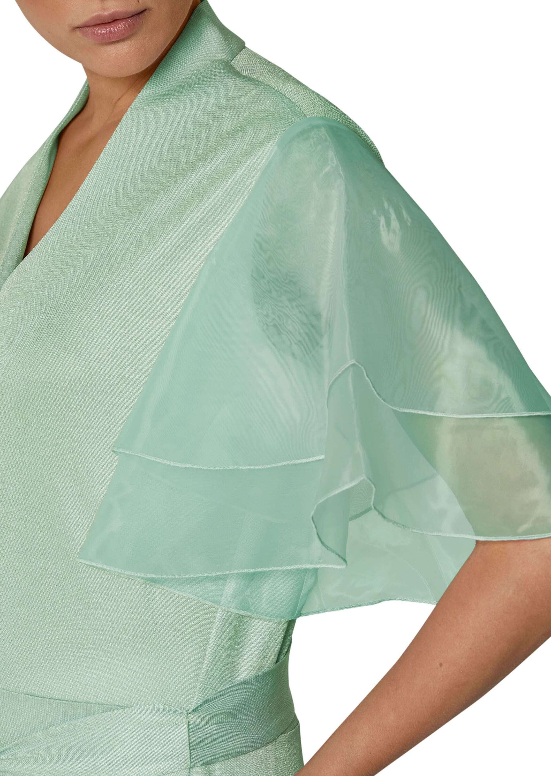 MADELEINE Langarmbluse »Bluse Bluse im Metallic-Look mit transparenten Ärmeln«