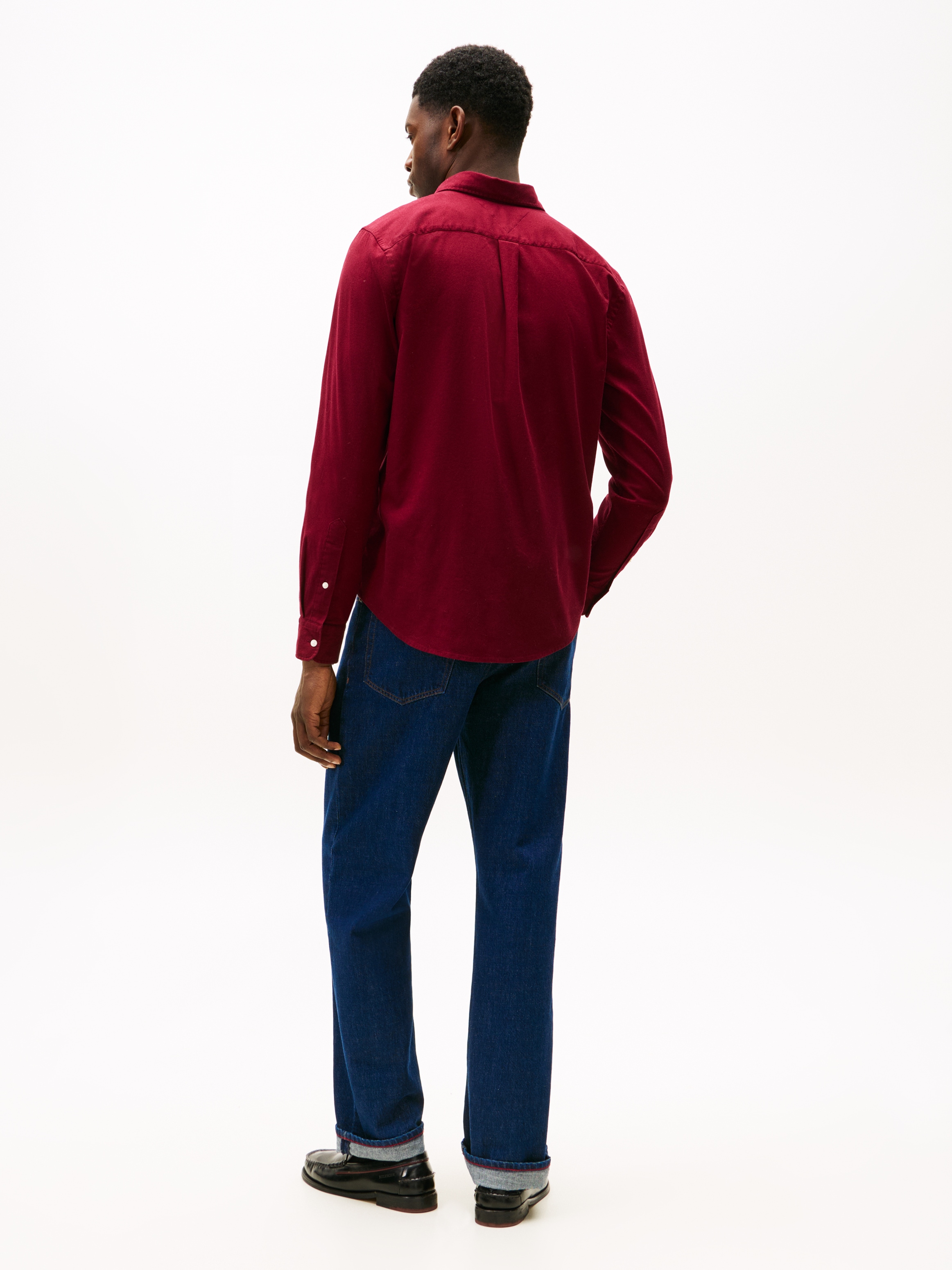 Tommy Hilfiger Langarmhemd »FLEX FLANNEL SOLID SHIRT« Regular fit