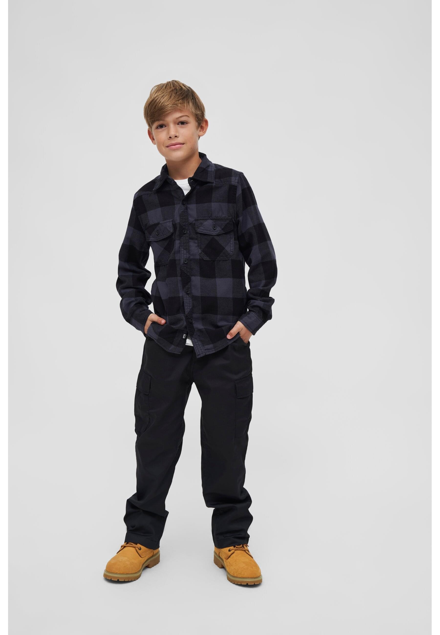 Brandit Langarmhemd »Brandit Unisex Checkshirt Kids«, (1 tlg.)