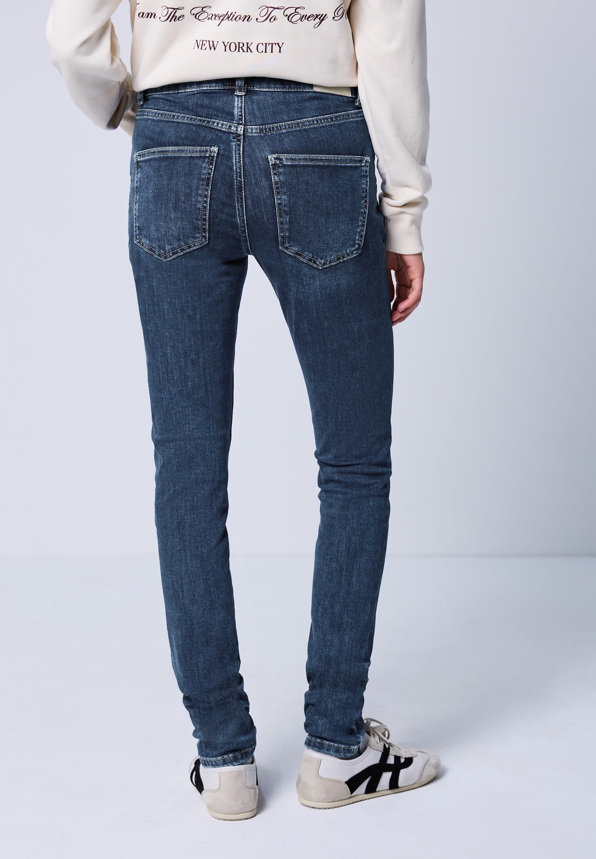 STREET ONE STUDIO Skinny-fit-Jeans in Destroyed-Optik