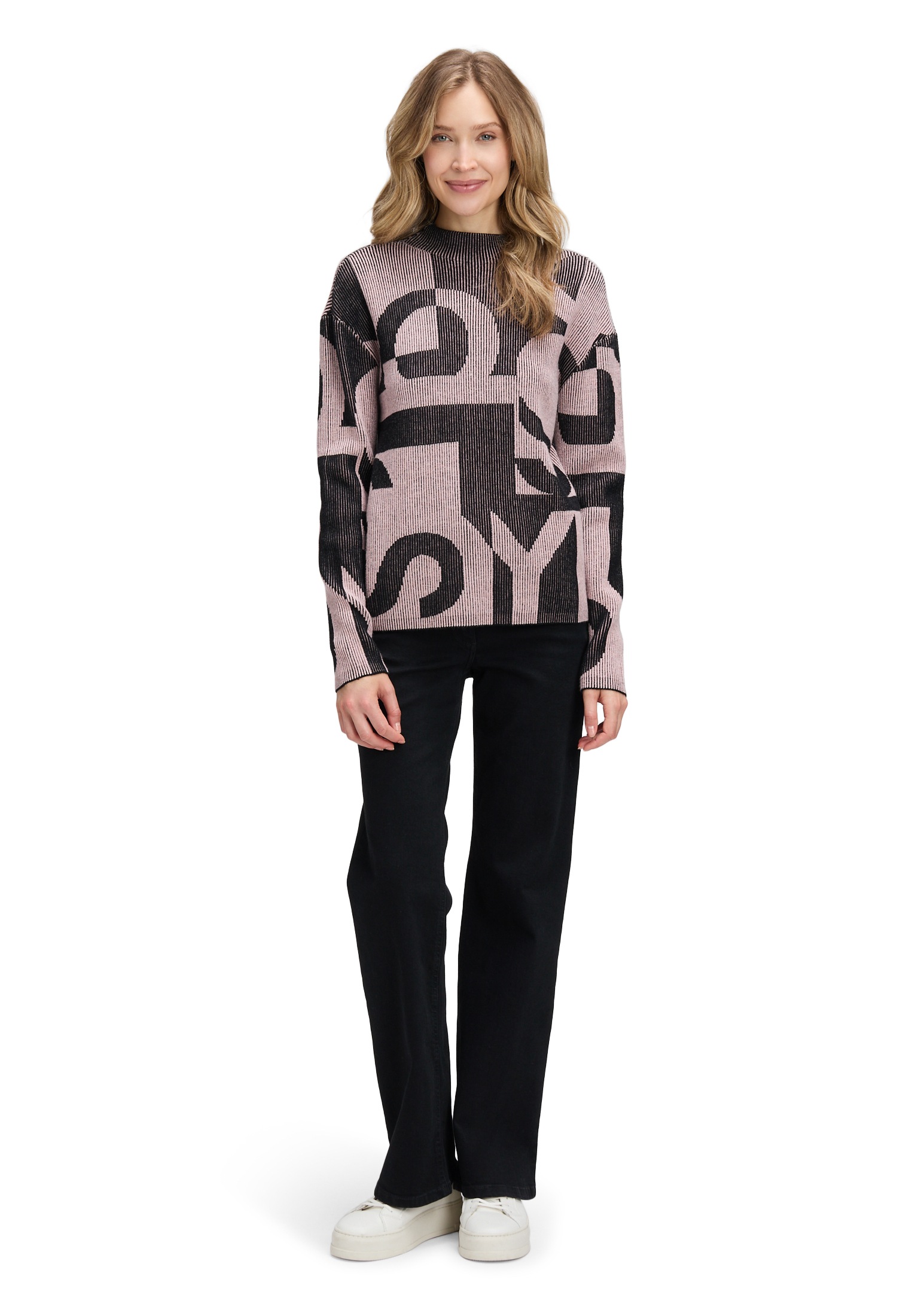 Betty Barclay Strickpullover »Betty Barclay Damen Grobstrick-Pullover mit Jacquard«, (1 tlg.)