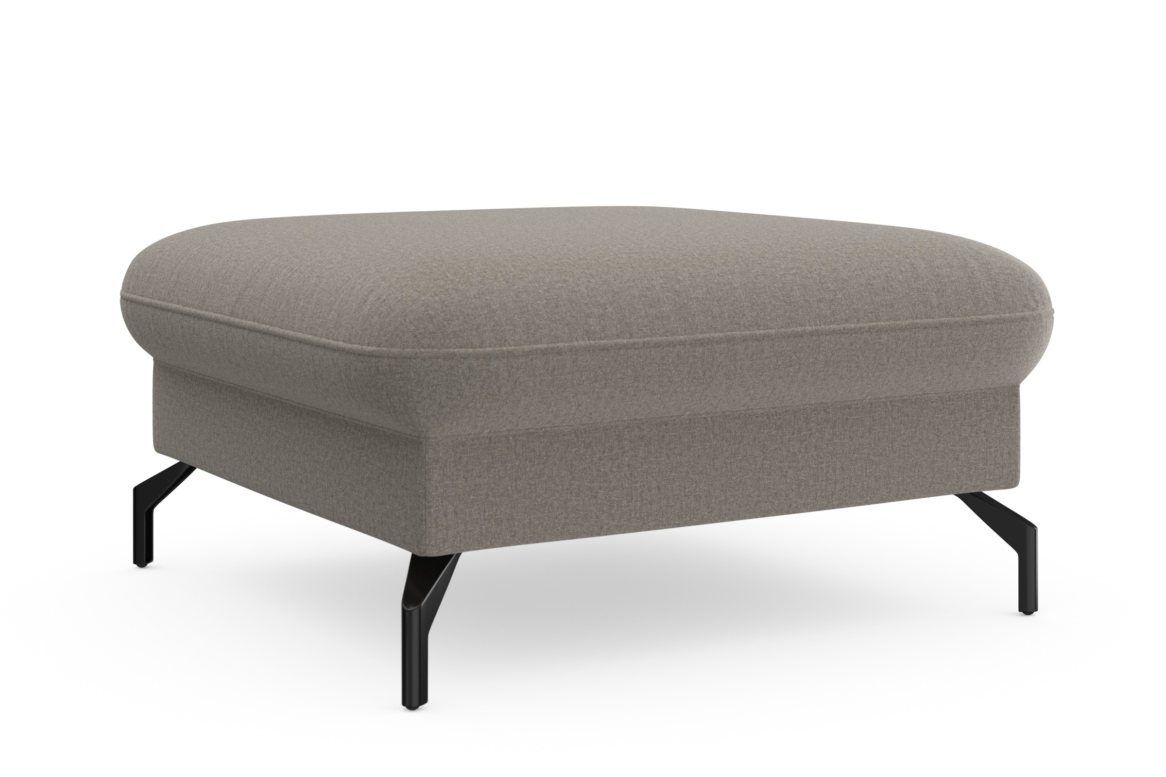 sit&more Hocker »Fashion«, inklusive Federkern, mit hochwertigen, schwarzen Metallfüßen
