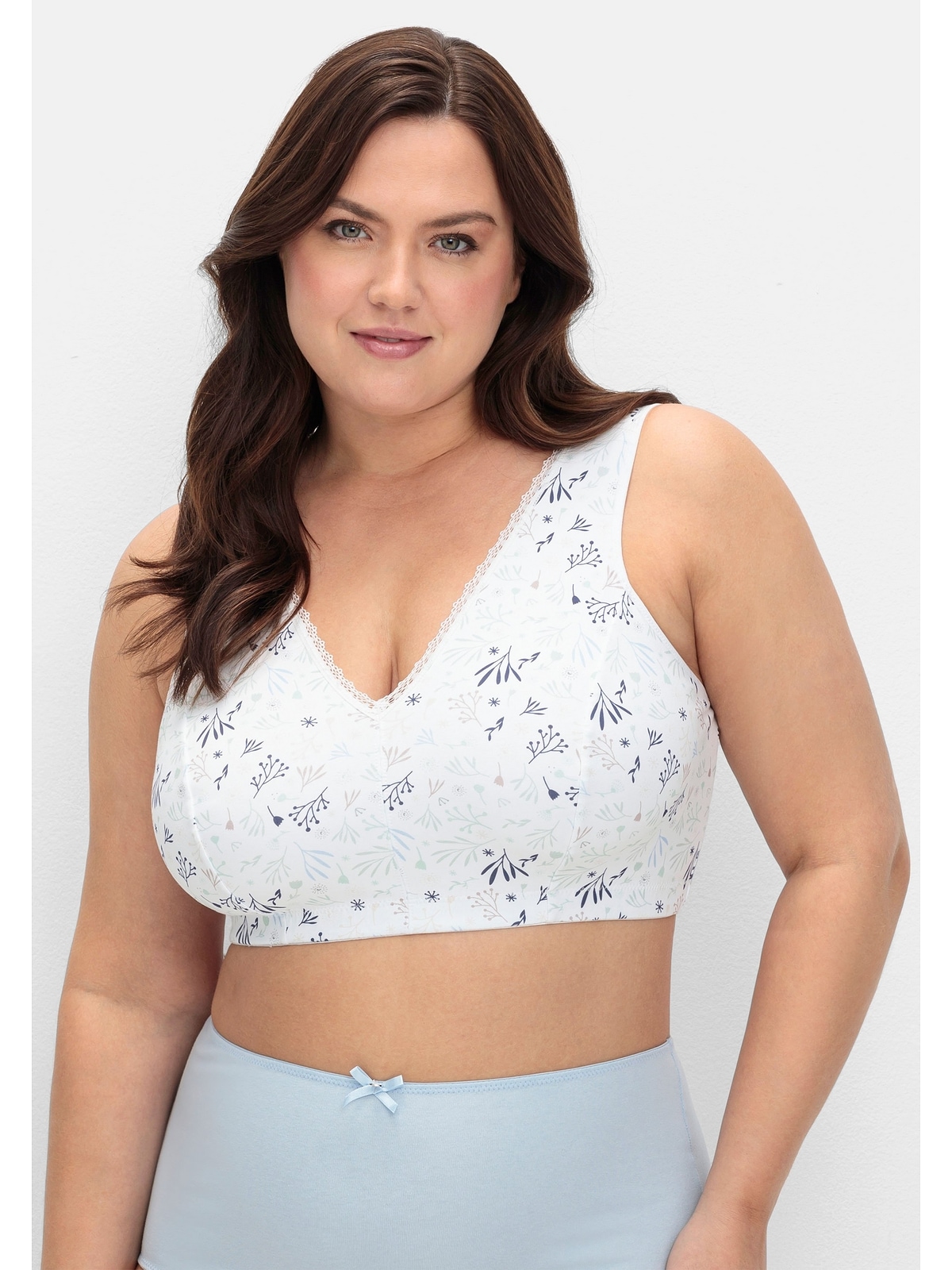 Sheego Bügelloser BH »Große Größen«, in Bustier-Form, mit Blumenmuster