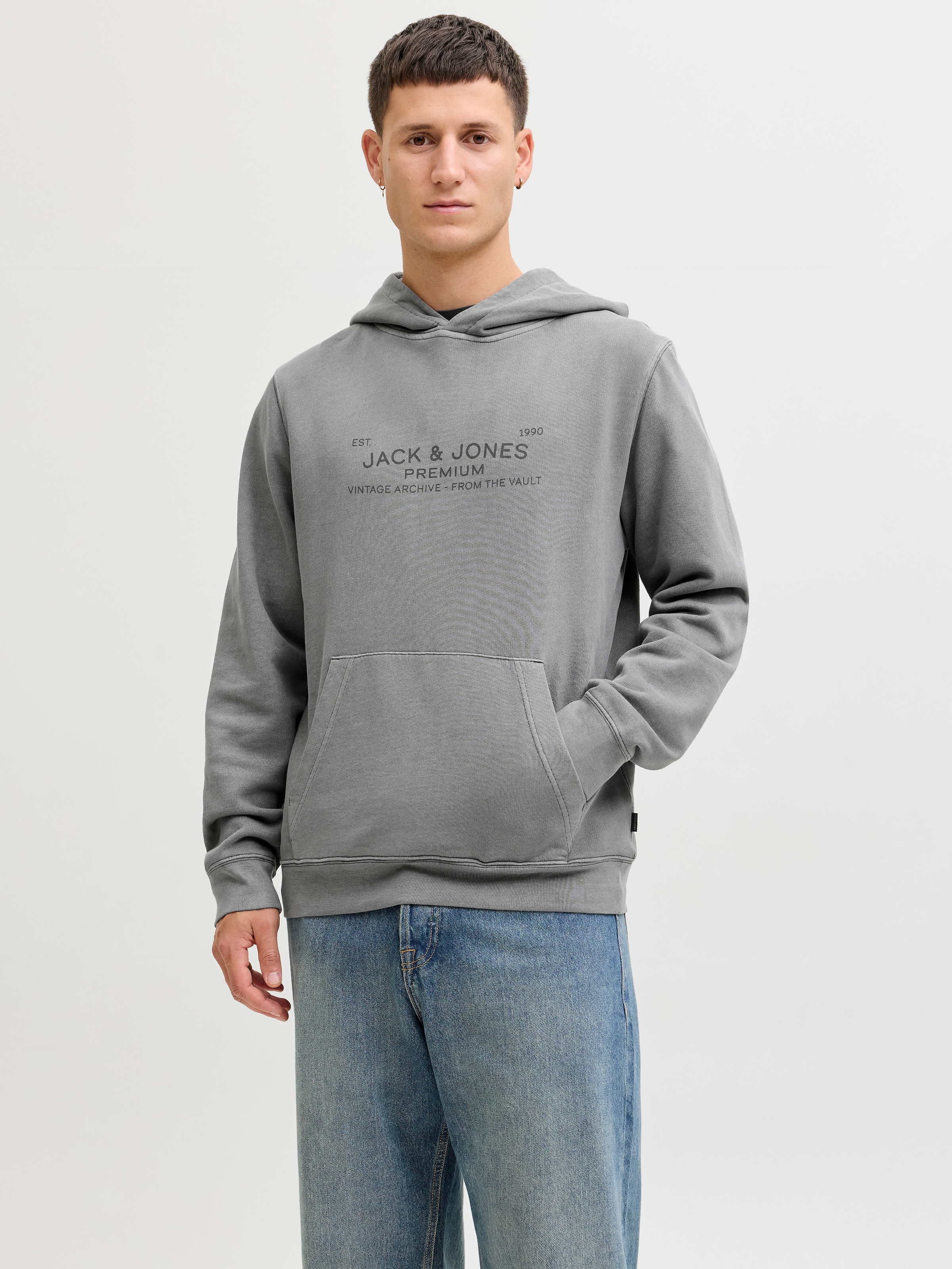 Jack & Jones Kapuzensweatshirt "JPRBLUAIDEN HOOD SWEAT", Baumwolle, regular günstig online kaufen