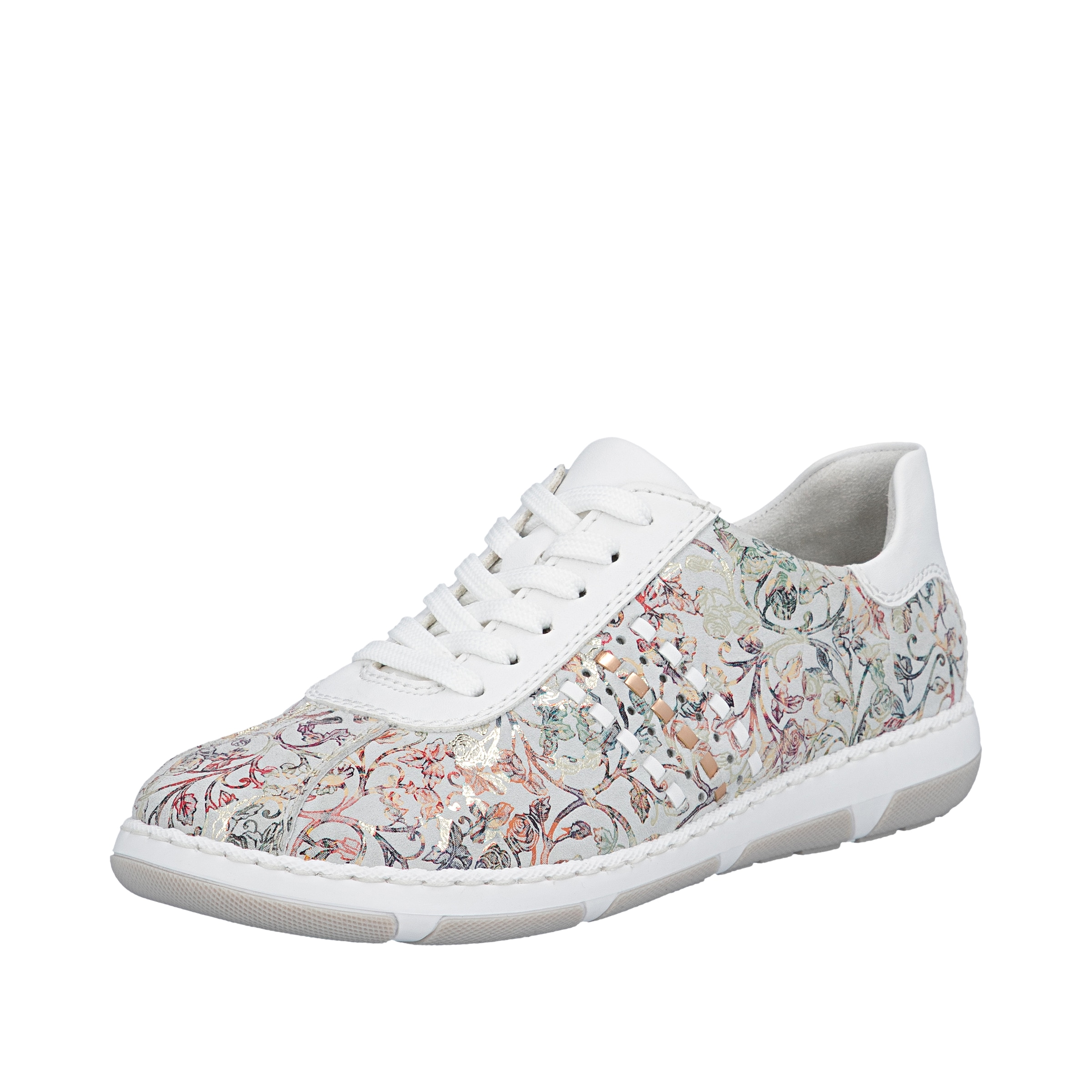 Rieker Sneaker Schnürschuh, Halbschuh, Freizeitsneaker mit floraler Musteru günstig online kaufen