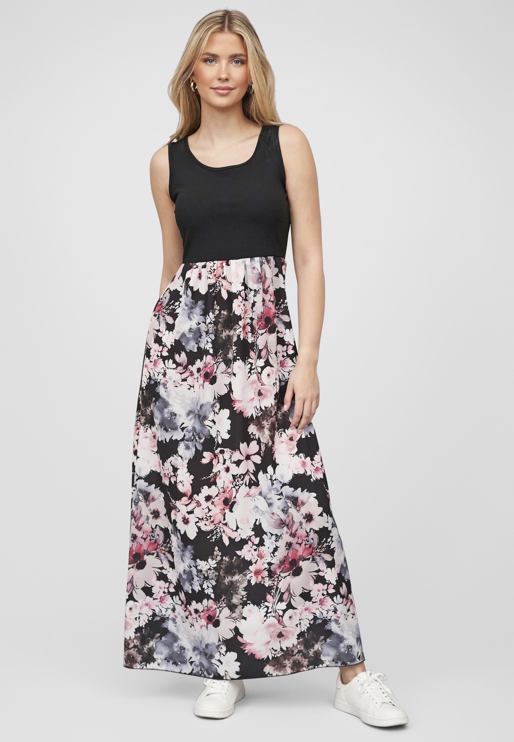 CLOUD 5IVE Shirtkleid »CLOUD 5IVE Cloud5ive Damen Maxi Kleid Blumen Muster« 1 tlg.