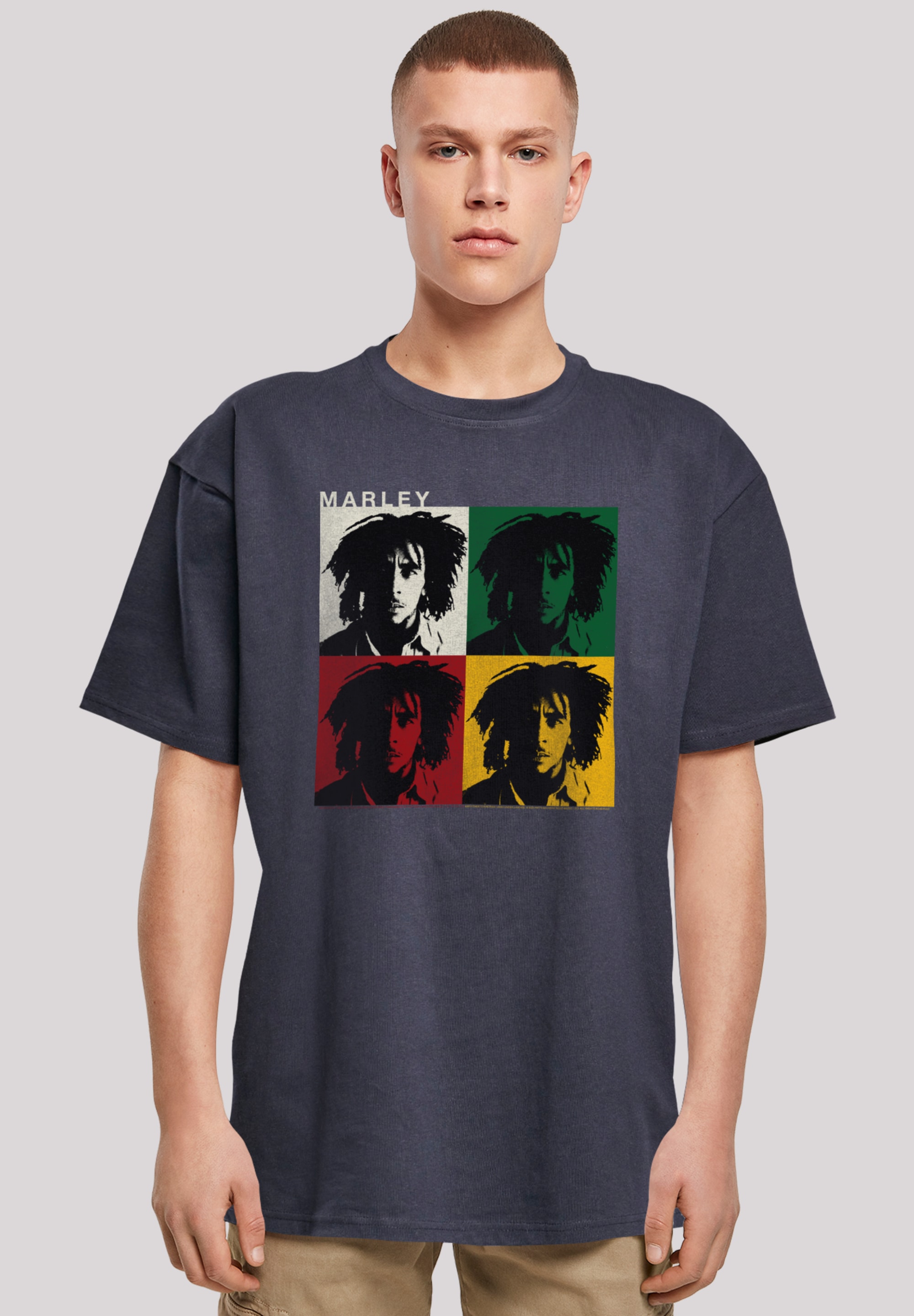 F4NT4STIC Marškinėliai »Bob Marley spalva Blocks...