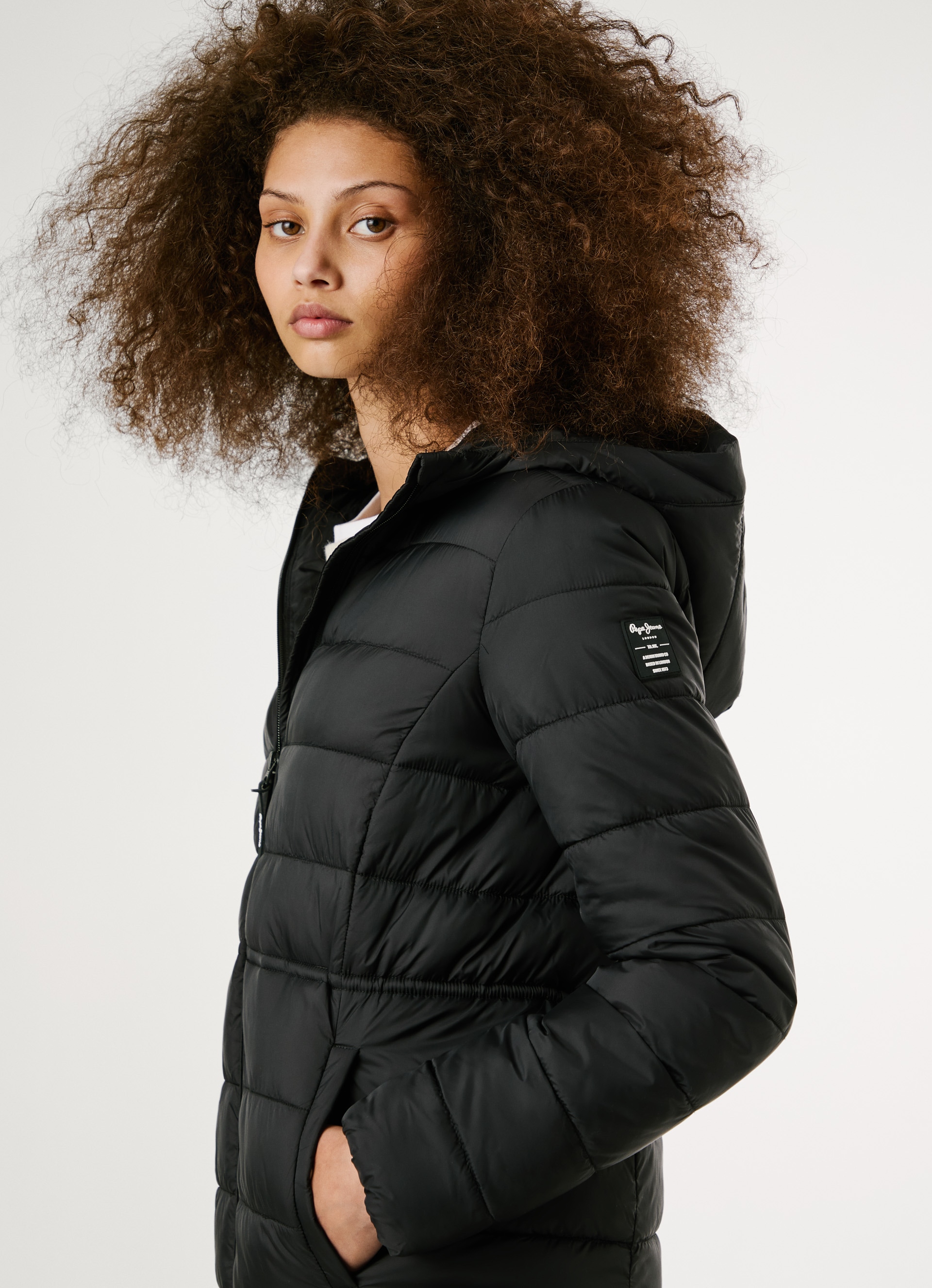 Pepe Jeans Steppmantel »SALLY LONG«, mit Kapuze
