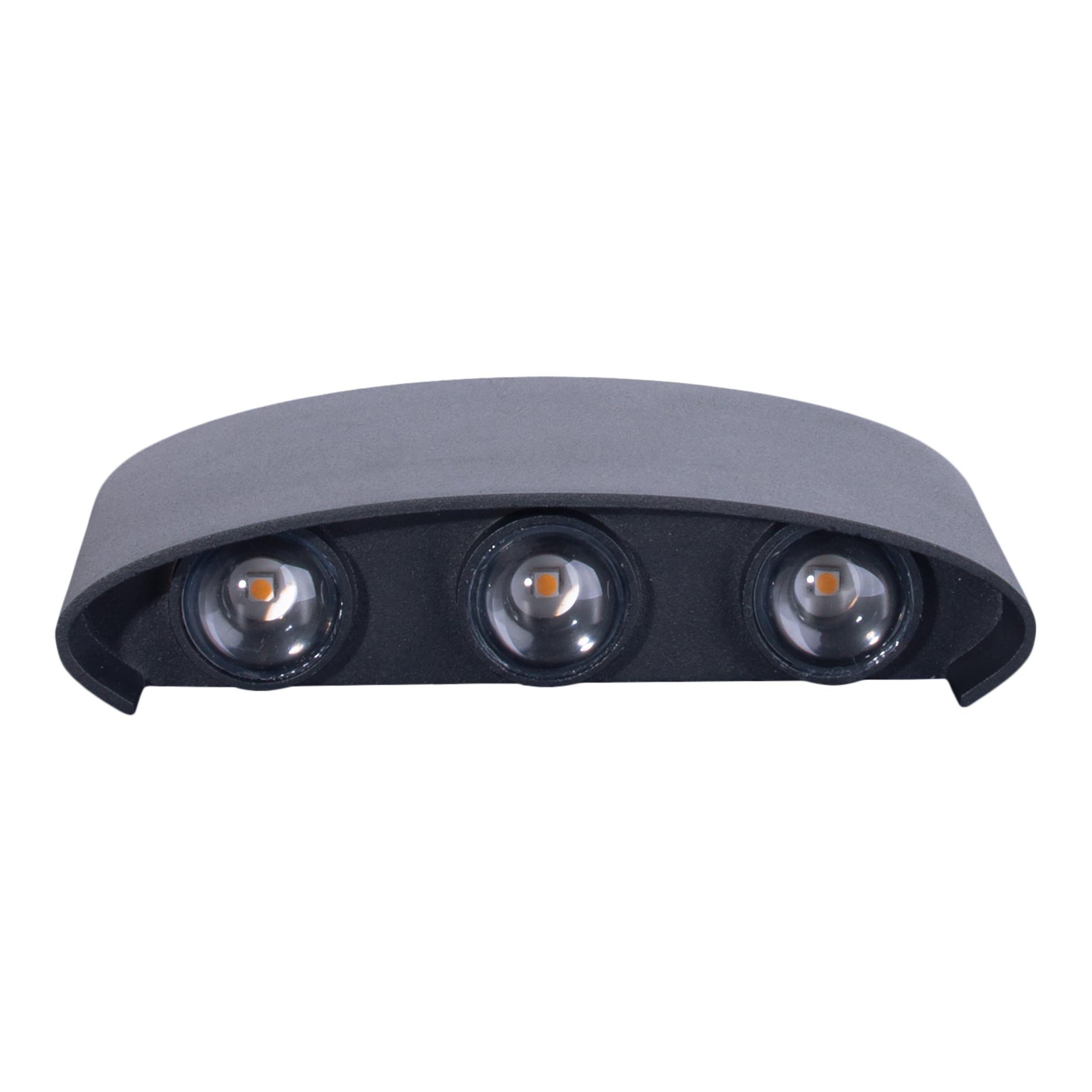näve LED Außen-Wandleuchte »Auron« LED-Modul 1 Stk. Warmweiß anthrazit, geschwungene Form, Lichtaustritt nach oben und unten, IP54