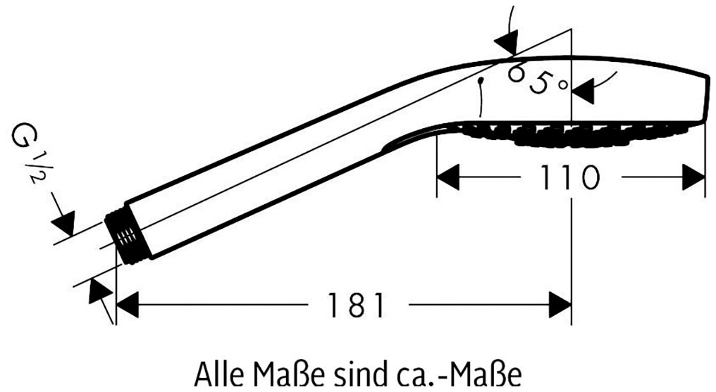 hansgrohe Handbrause »Croma Select S«, 11cm, Multi Weiß/chrom